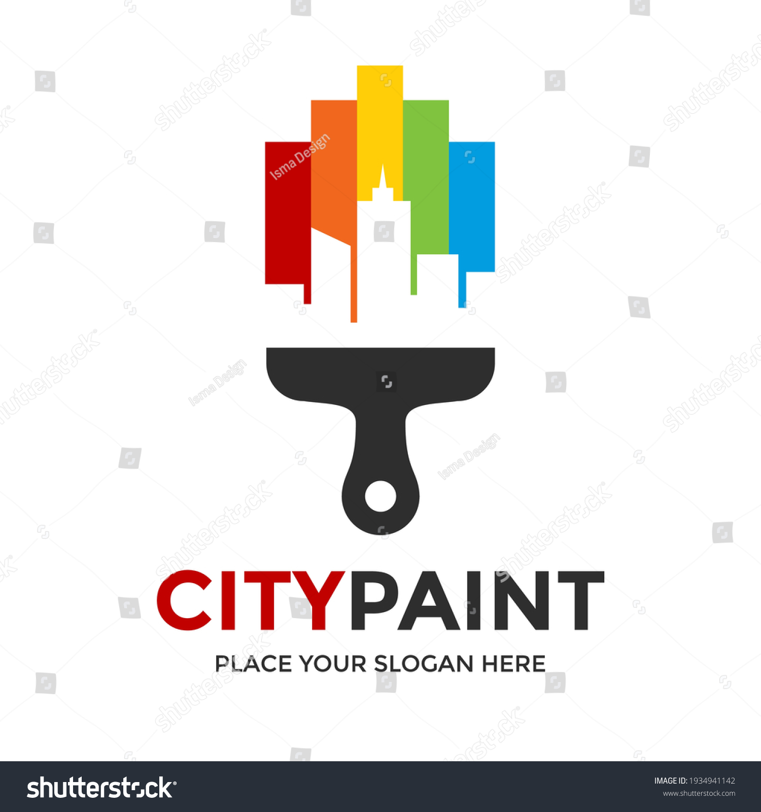 City Paint Vector Logo Template This Stock Vector (Royalty Free ...