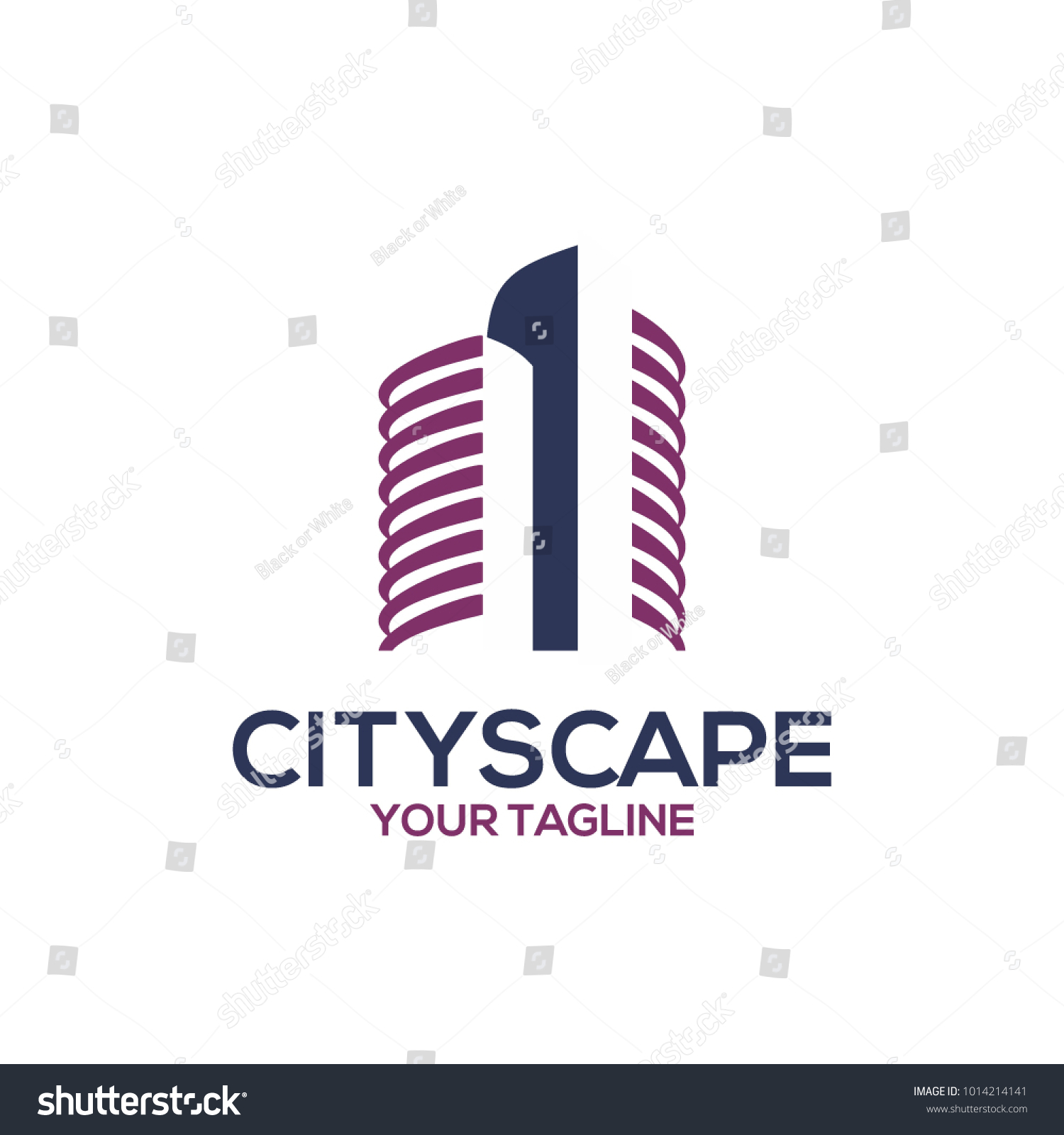 City Scape Logo Vector: vector de stock (libre de regalías) 1014214141 ...