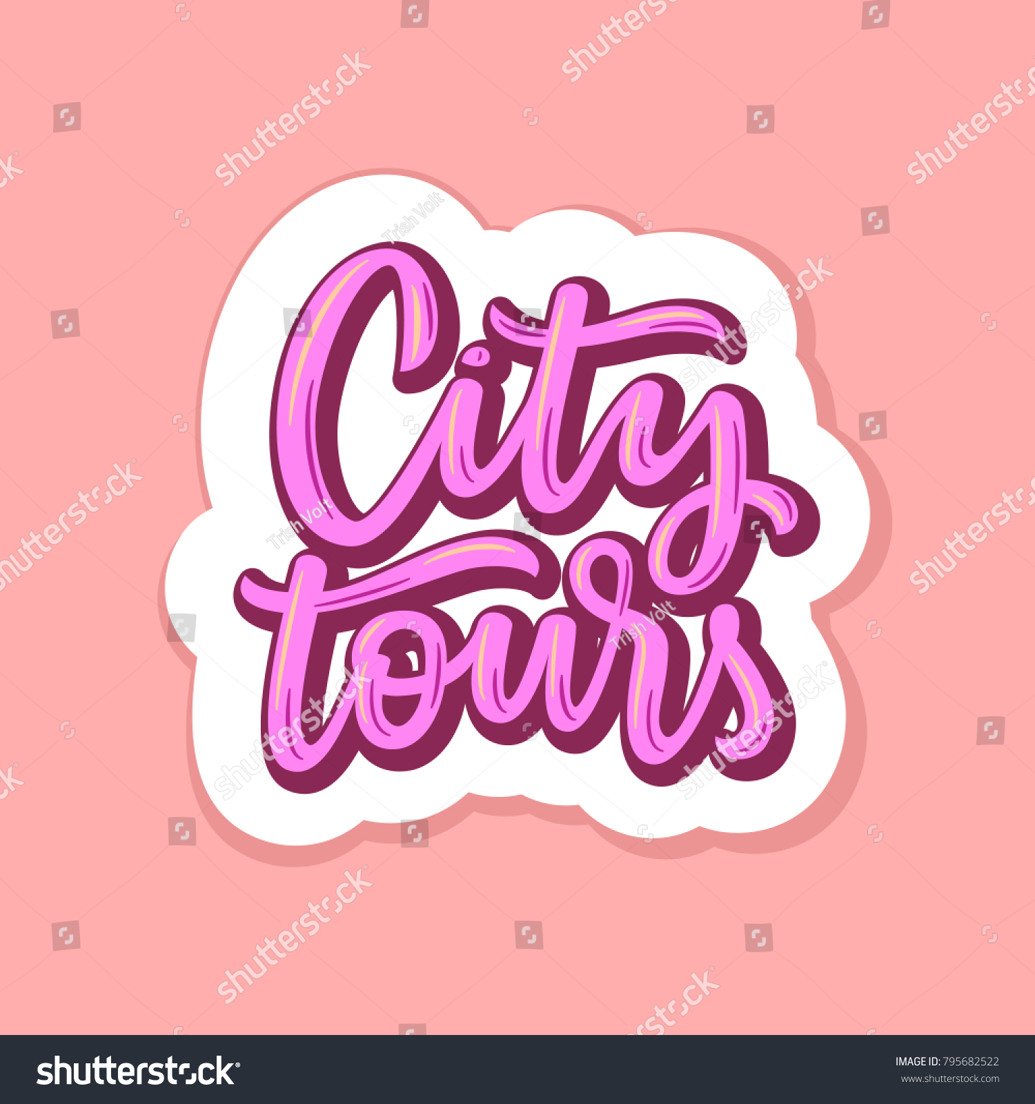 City Tours Logo Travel Company Agency Stock Vector Royalty Free 795682522