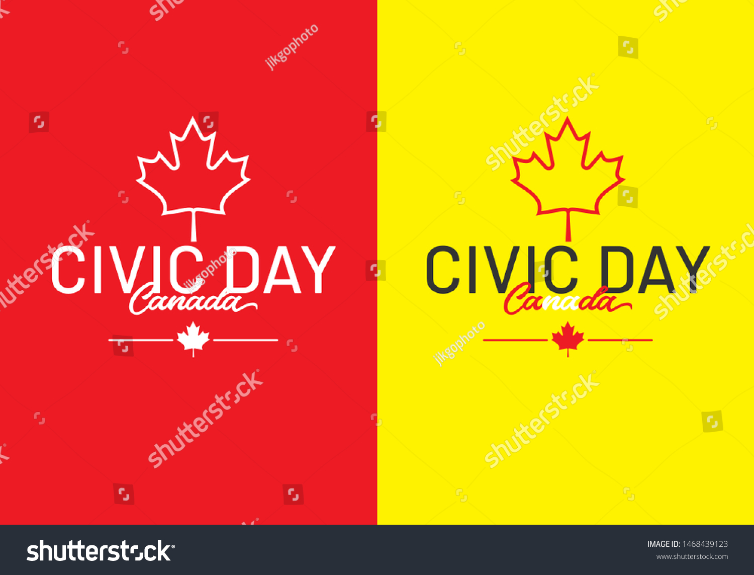 Civic Day Canada Logo Design Concept Stock Vector (Royalty Free) 1468439123