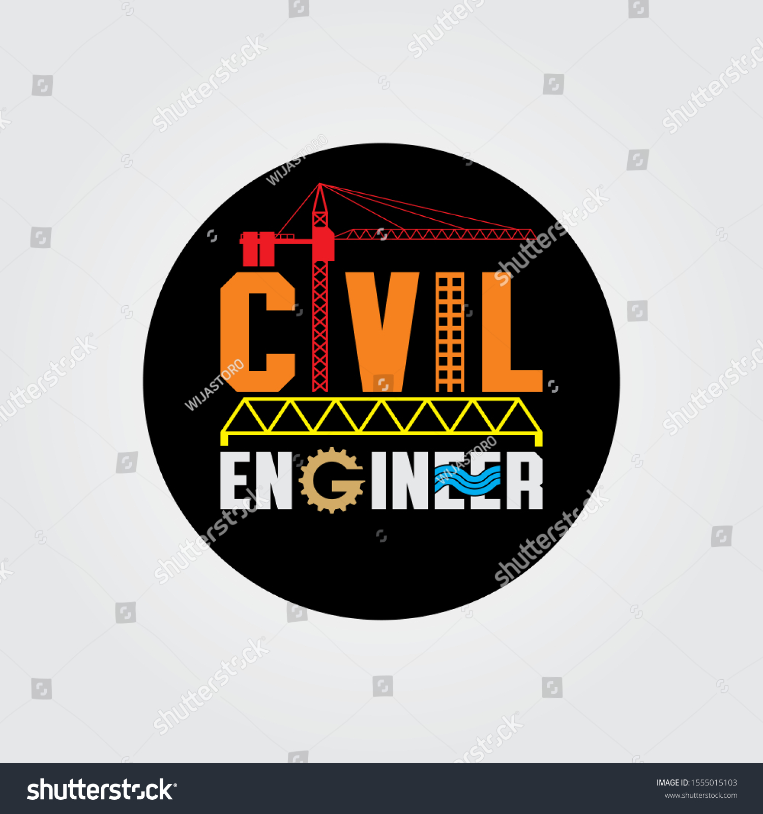 Civil Engineer Construction Vector Image Logo Stock Vector (Royalty ...
