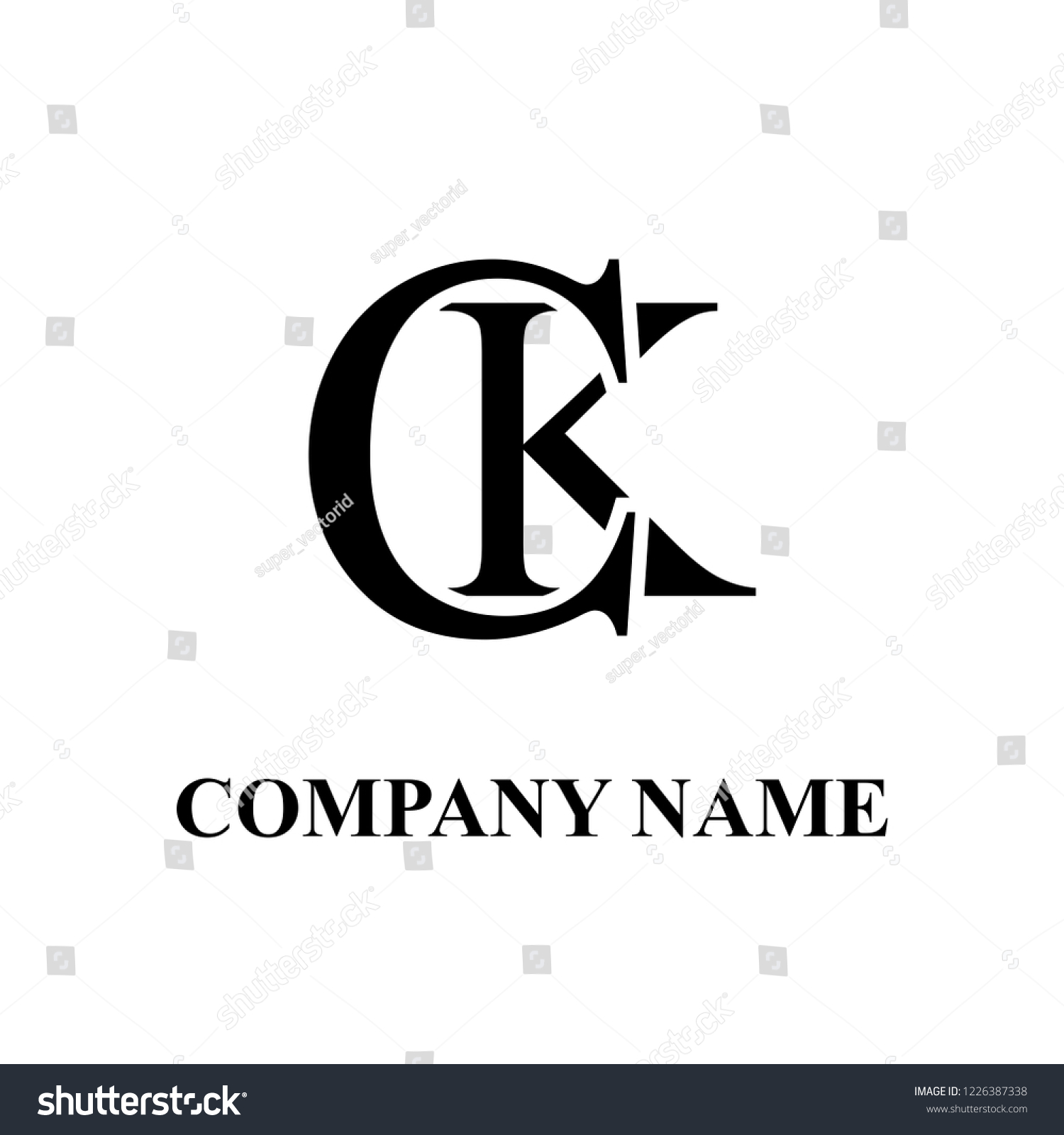 Ck Company Initial Logo Design Stock Vector (Royalty Free) 1226387338 ...