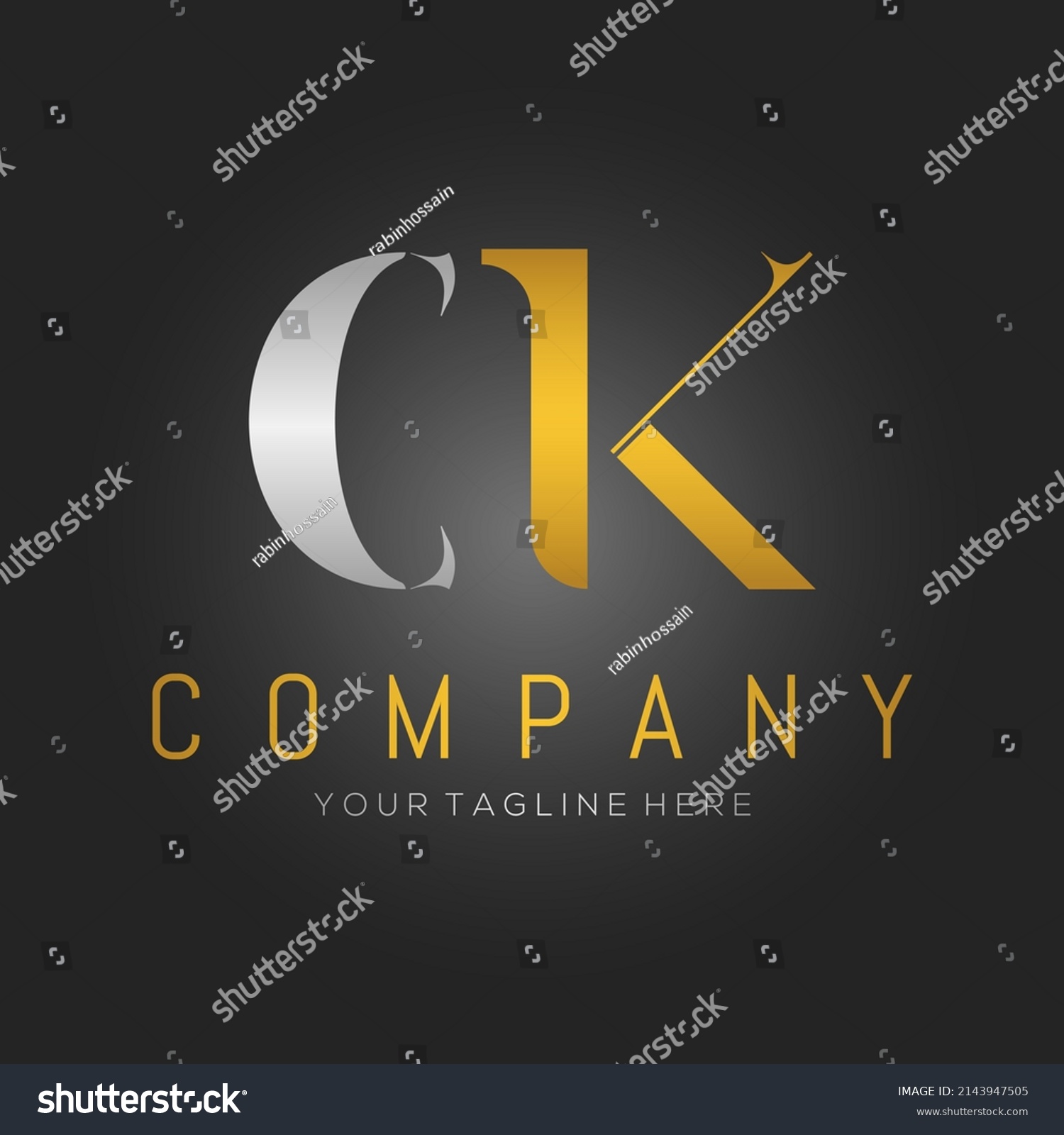 Ck Initial Logo Company Name Colored Stock Vector (Royalty Free ...