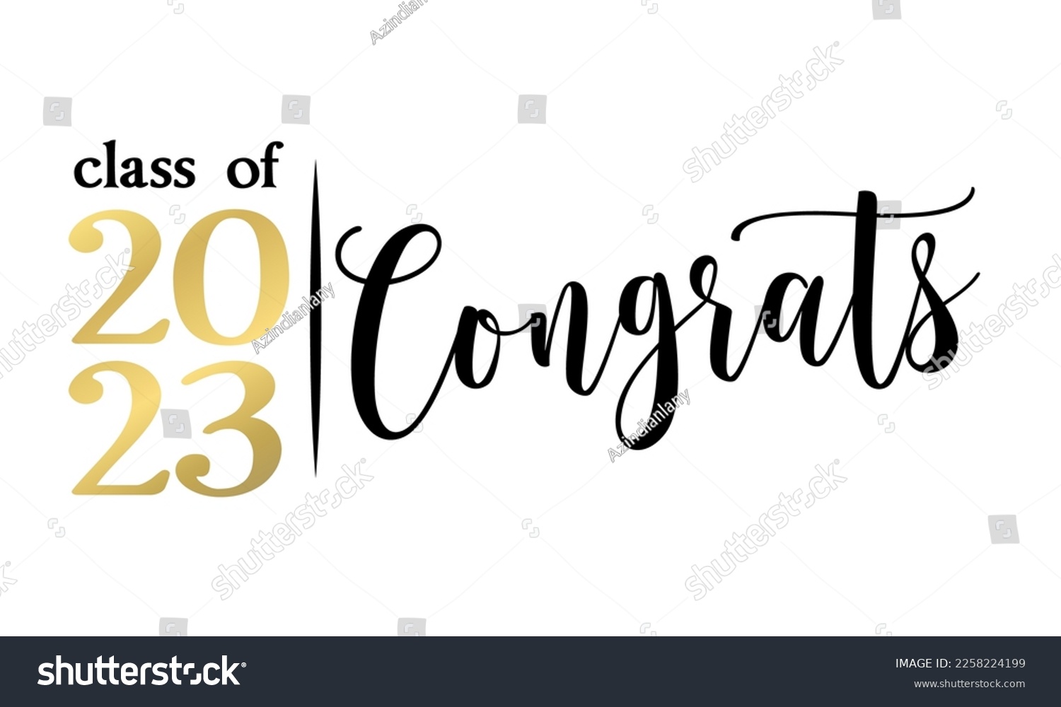SVG of Class of 2023 Congrats - Typography. black text isolated white background. Vector illustration of a graduating class of 2023. graphics elements for t-shirts, and the idea for the sign svg
