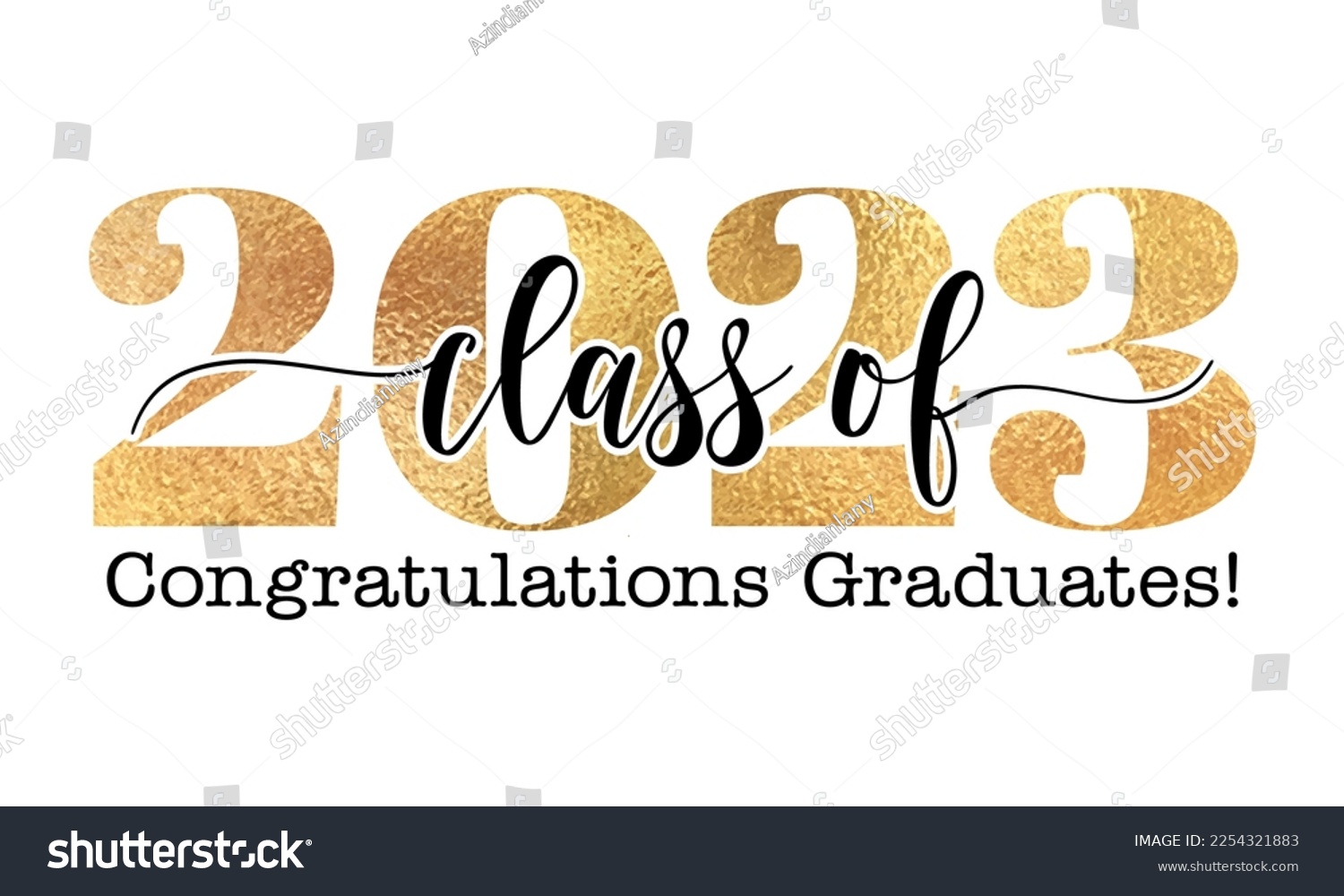 SVG of Class of 2023 Congratulations Graduates - Typography. black text isolated white background. Vector illustration of a graduating class of 2023. svg