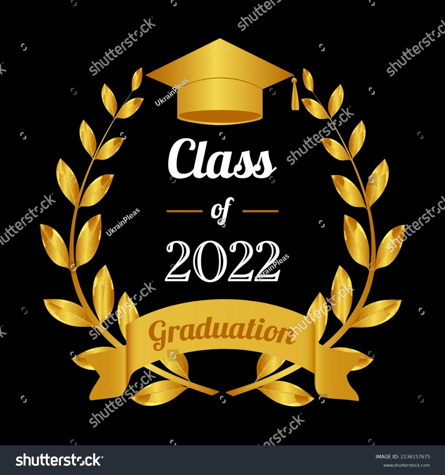 Class 2022 Graduation Certificate Template Congratulate Stock Vector ...