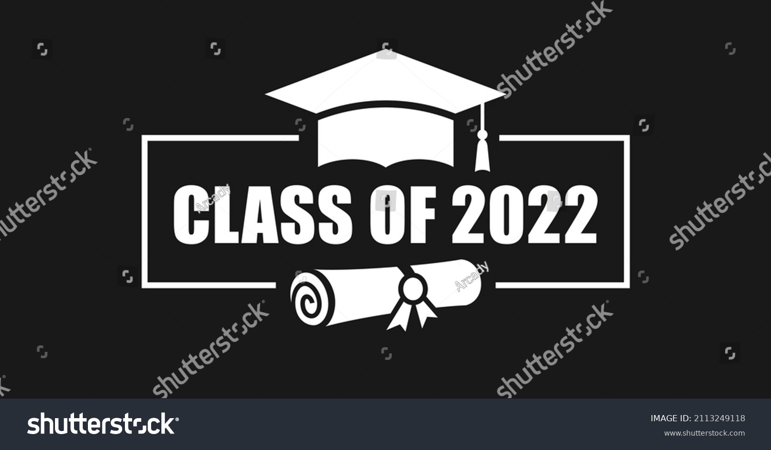 Class 2022 Graduation Vector Banner On Stock Vector Royalty Free 2113249118 Shutterstock 0981