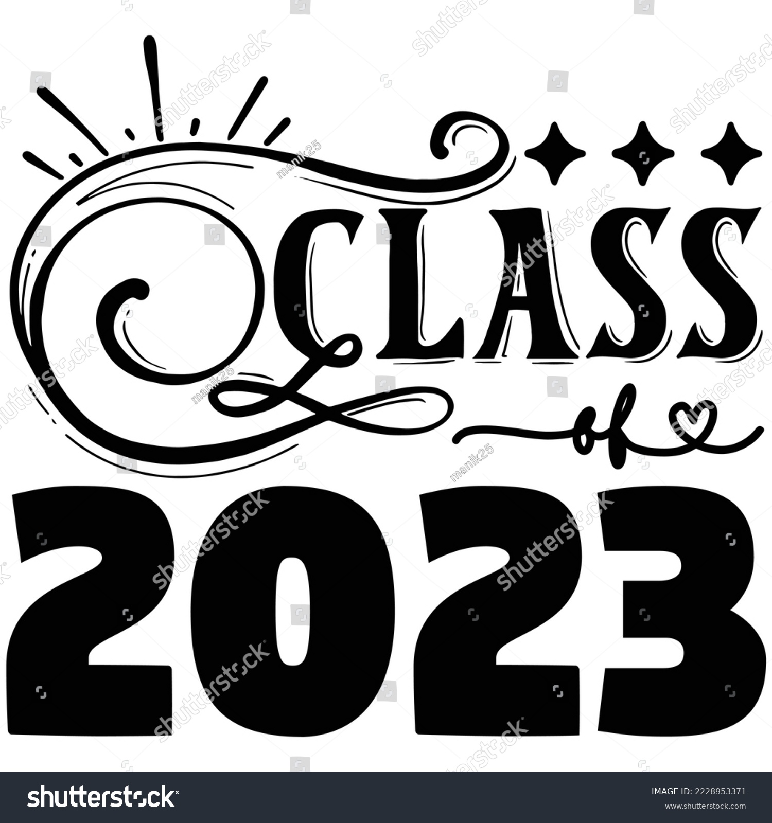 SVG of Class of 2023  T shirt design Vector File svg