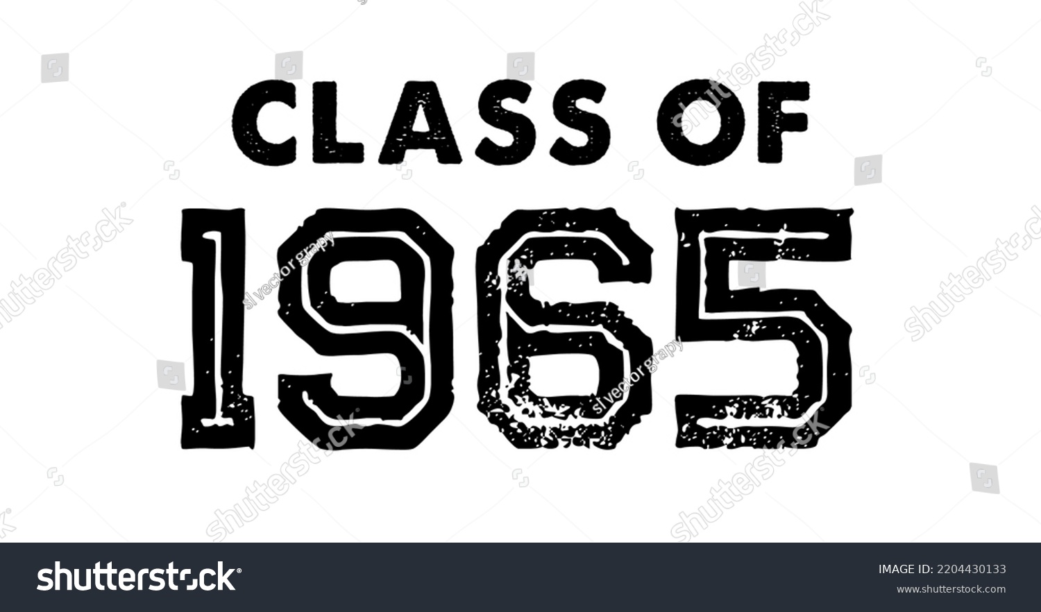 SVG of Class Of 1965 t shirt Design Vector, Vintage Class svg