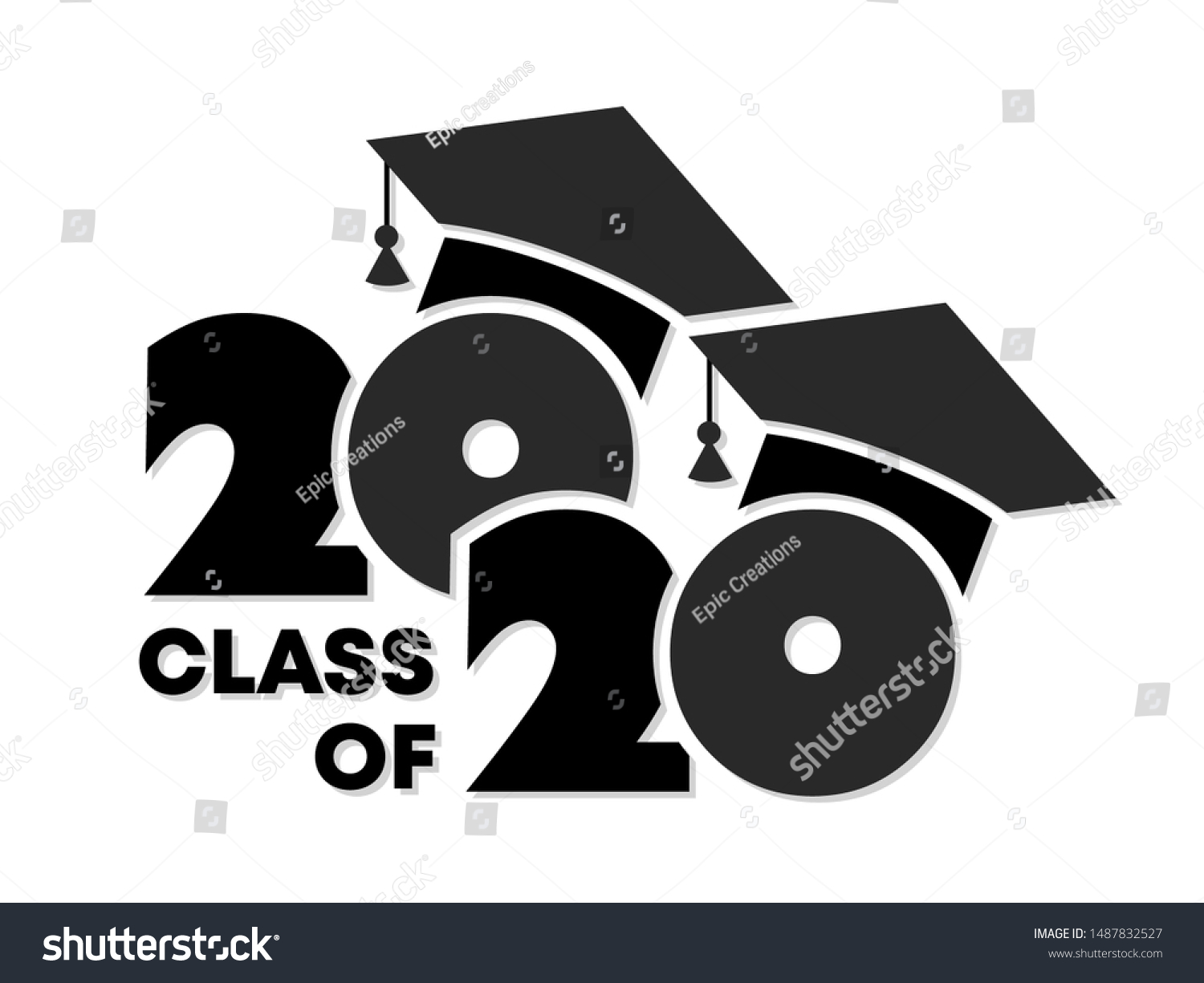 Class 2020 Text Design Vector Graduation Stock Vector (Royalty Free ...