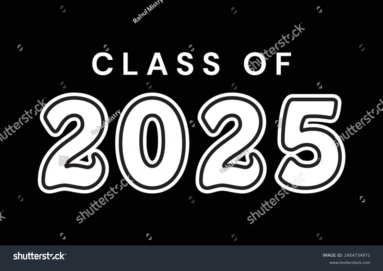 SVG of Class of 2025 typography design vector. Text for design, congratulation event, T-shirt, party, high school or college graduate. Editable class of 2025 typography design svg