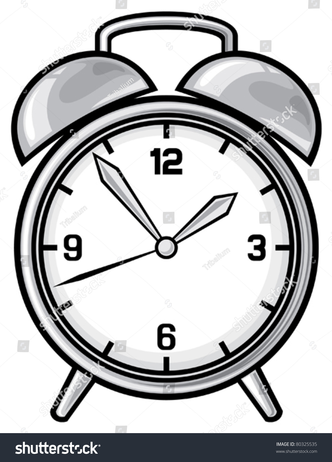 Classic Alarm Clock Stock Vector Royalty Free 80325535