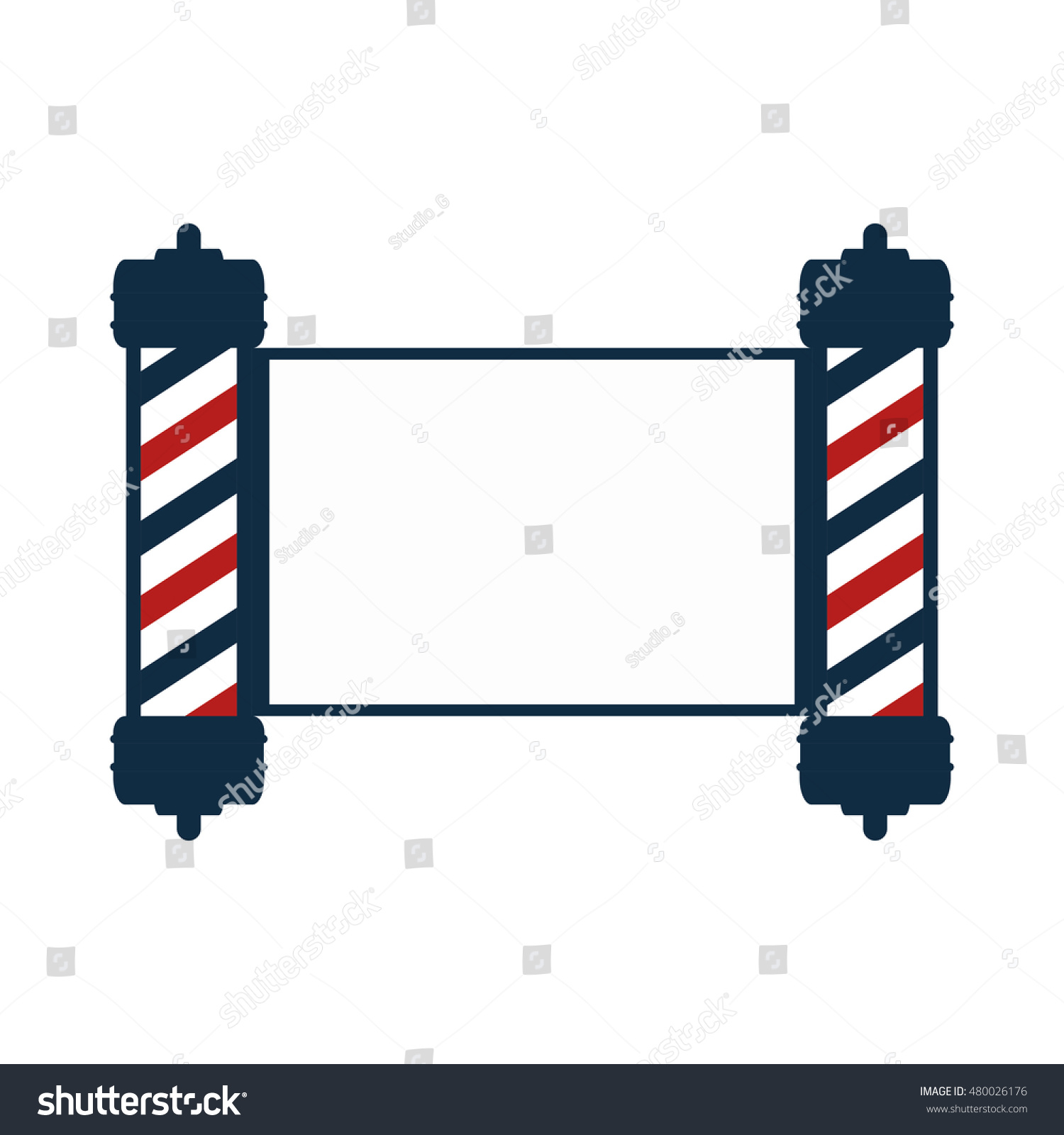 Classic Barber Shop Pole Stock Vector 480026176 : Shutterstock