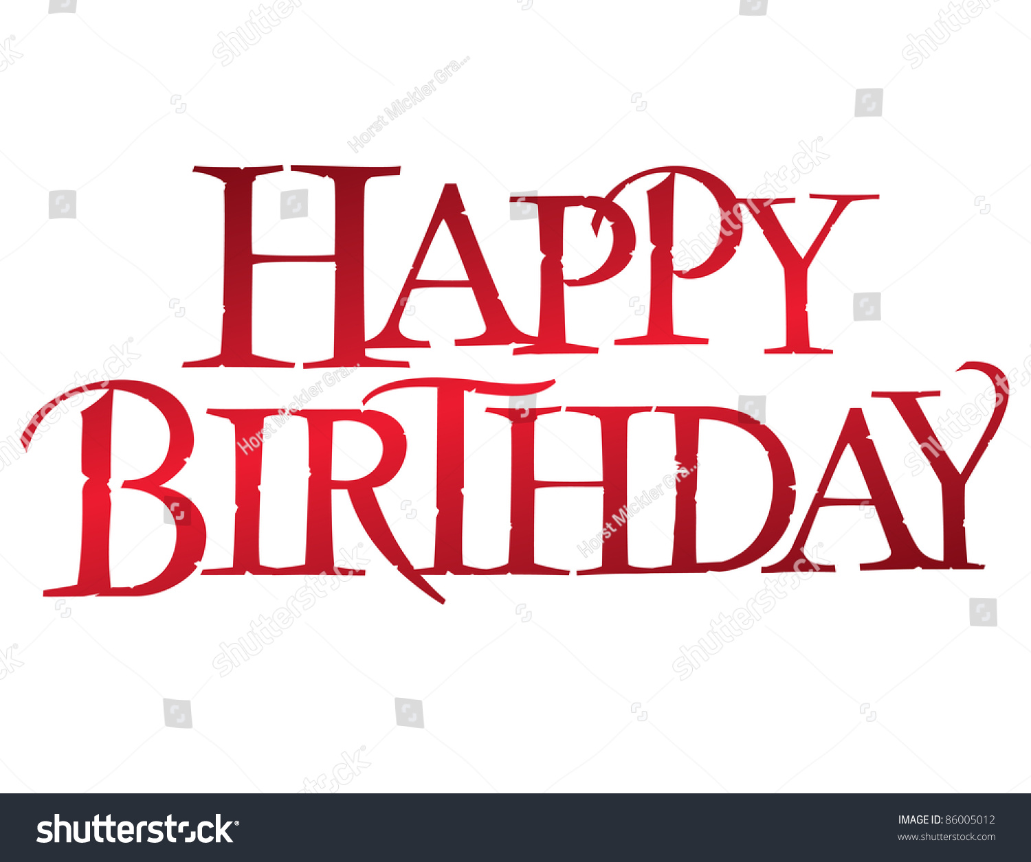 Classic Birthday Vector Lettering Series: Happy Birthday - 86005012 ...