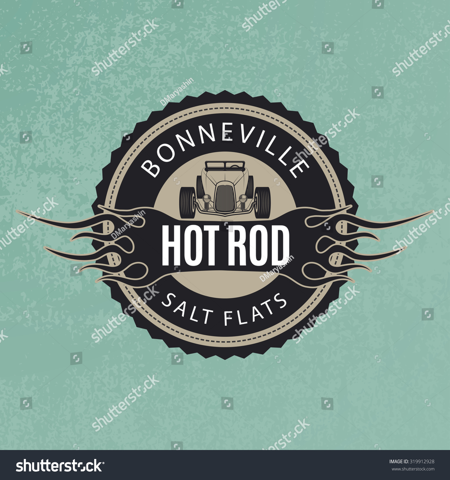 Classic Car Emblem Hot Rod Icon Stock Vector (Royalty Free) 319912928 ...