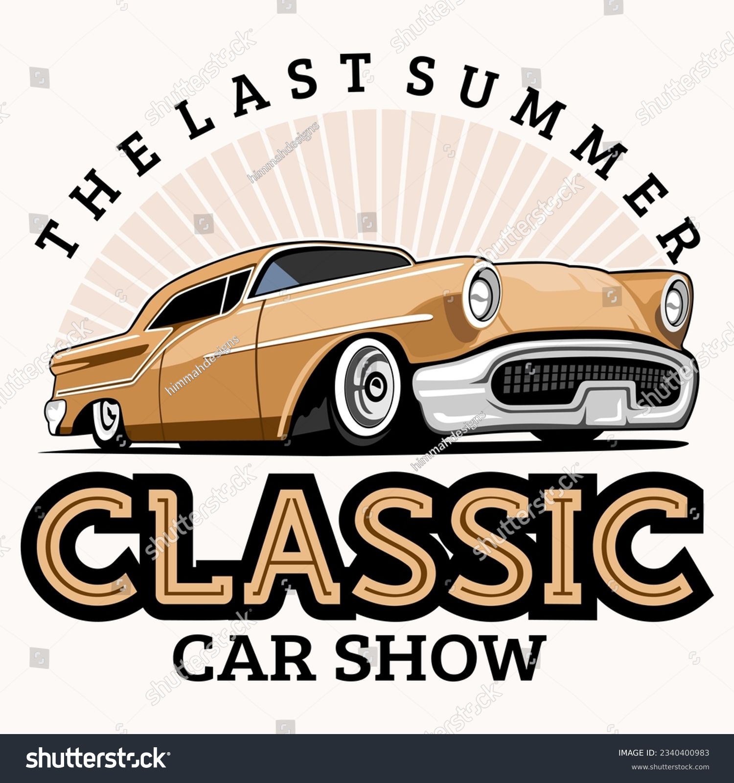 SVG of classic car show party logo design icon vector	
 svg
