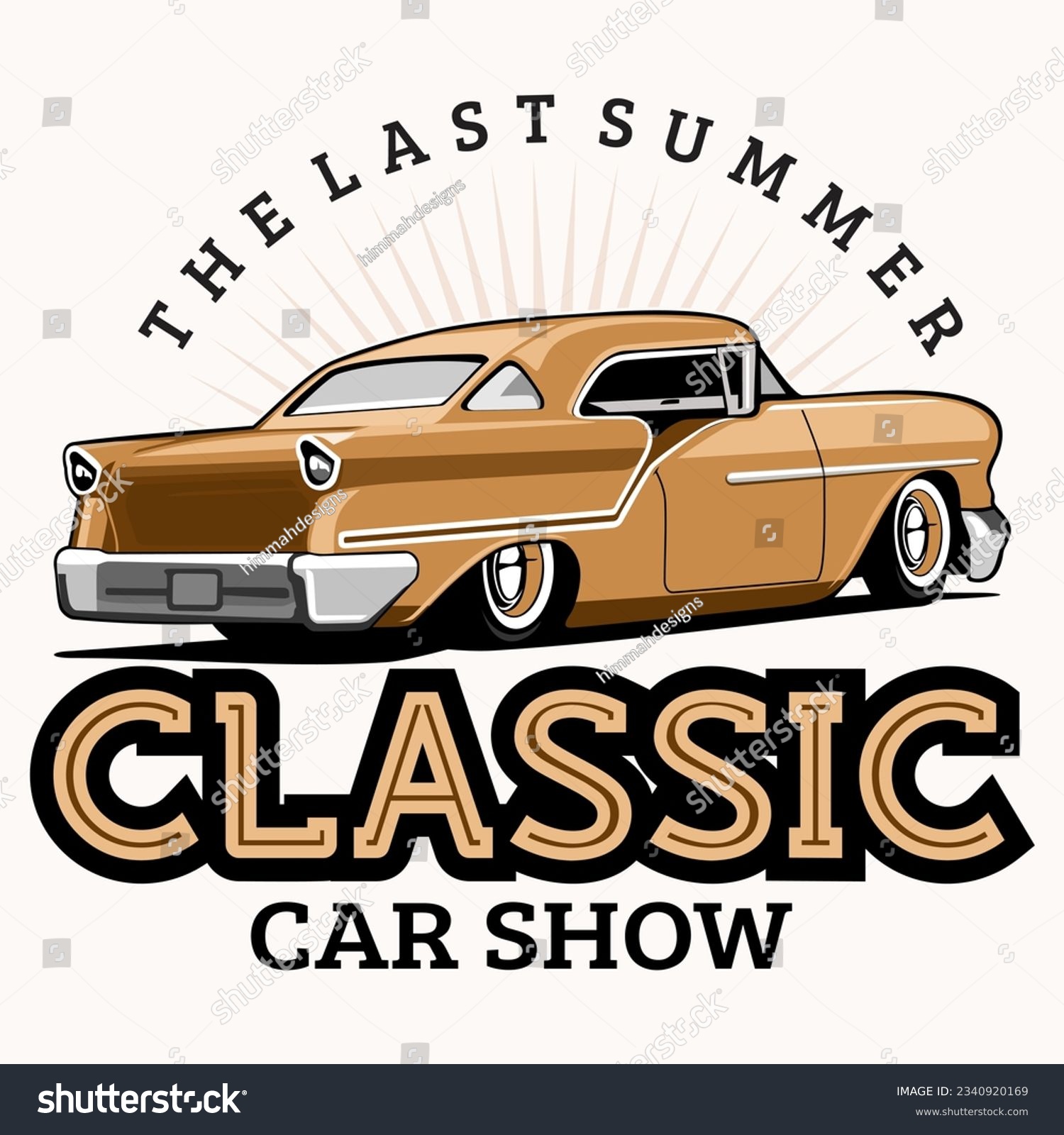 SVG of classic car show party logo design icon vector svg