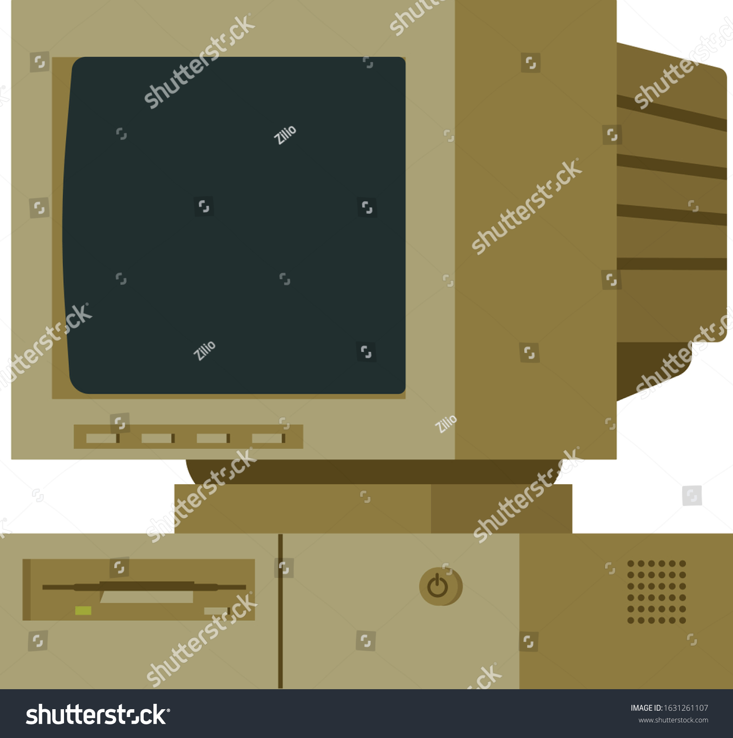 Classic Desktop Computer 90s Stock Vector (Royalty Free) 1631261107 ...