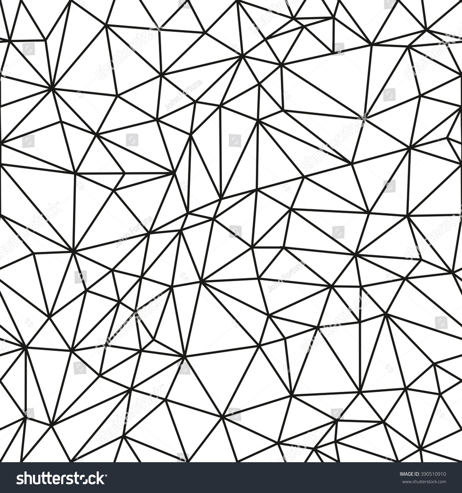 Classic Detailed Black Polygon Outline Seamless Stock Vector (Royalty ...