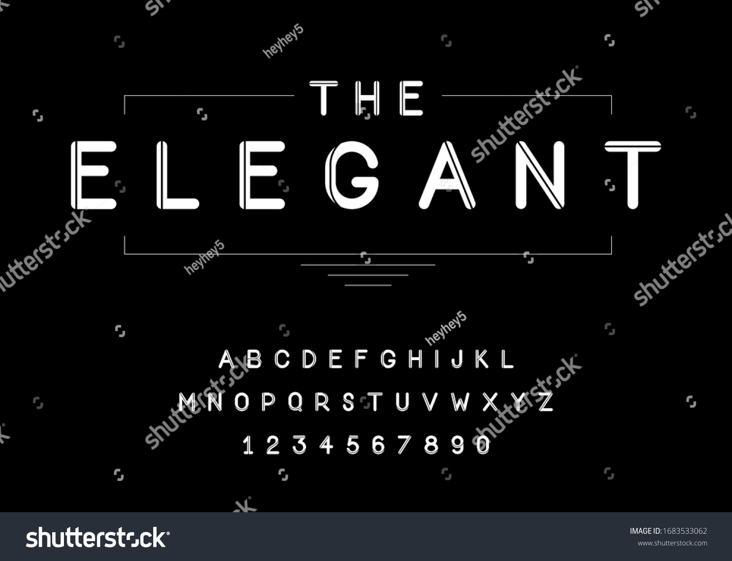 SVG of Classic elegant font set. Vector illustration design of font set. svg