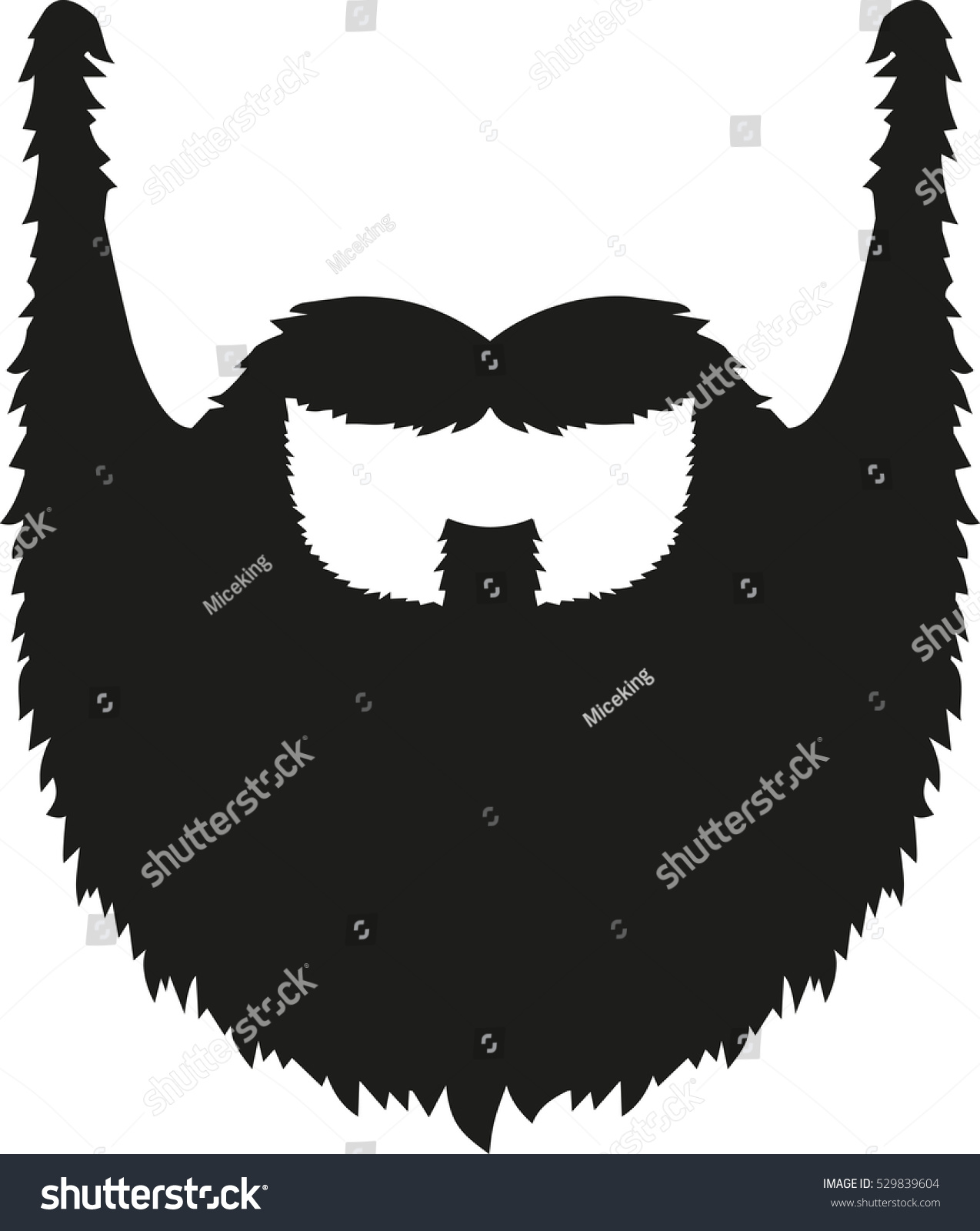 Classic Full Beard Icon Stock Vector Illustration 529839604 : Shutterstock