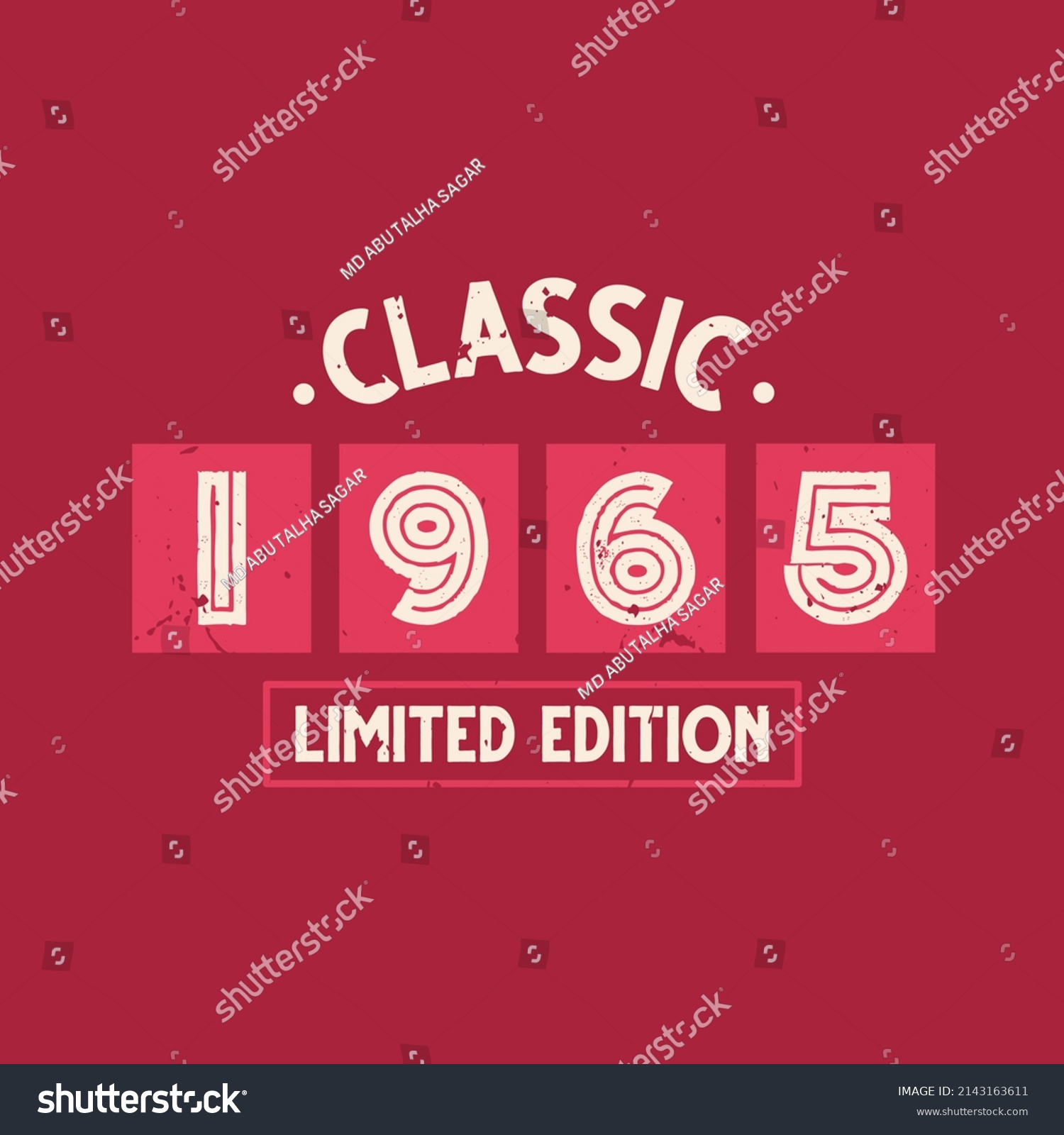 SVG of Classic 1965 Limited Edition. 1965 Vintage Retro Birthday svg