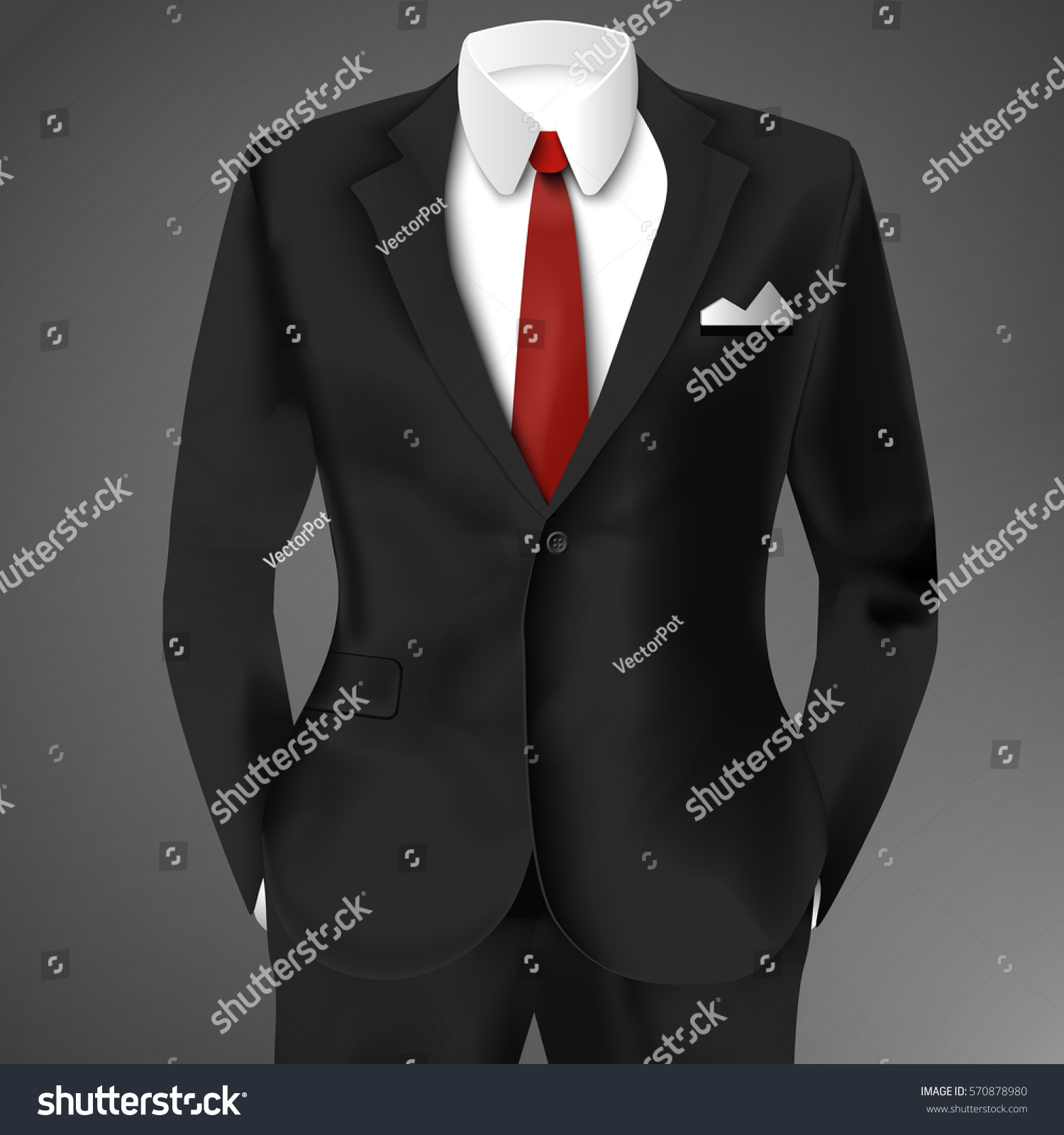 black blazer white shirt red tie