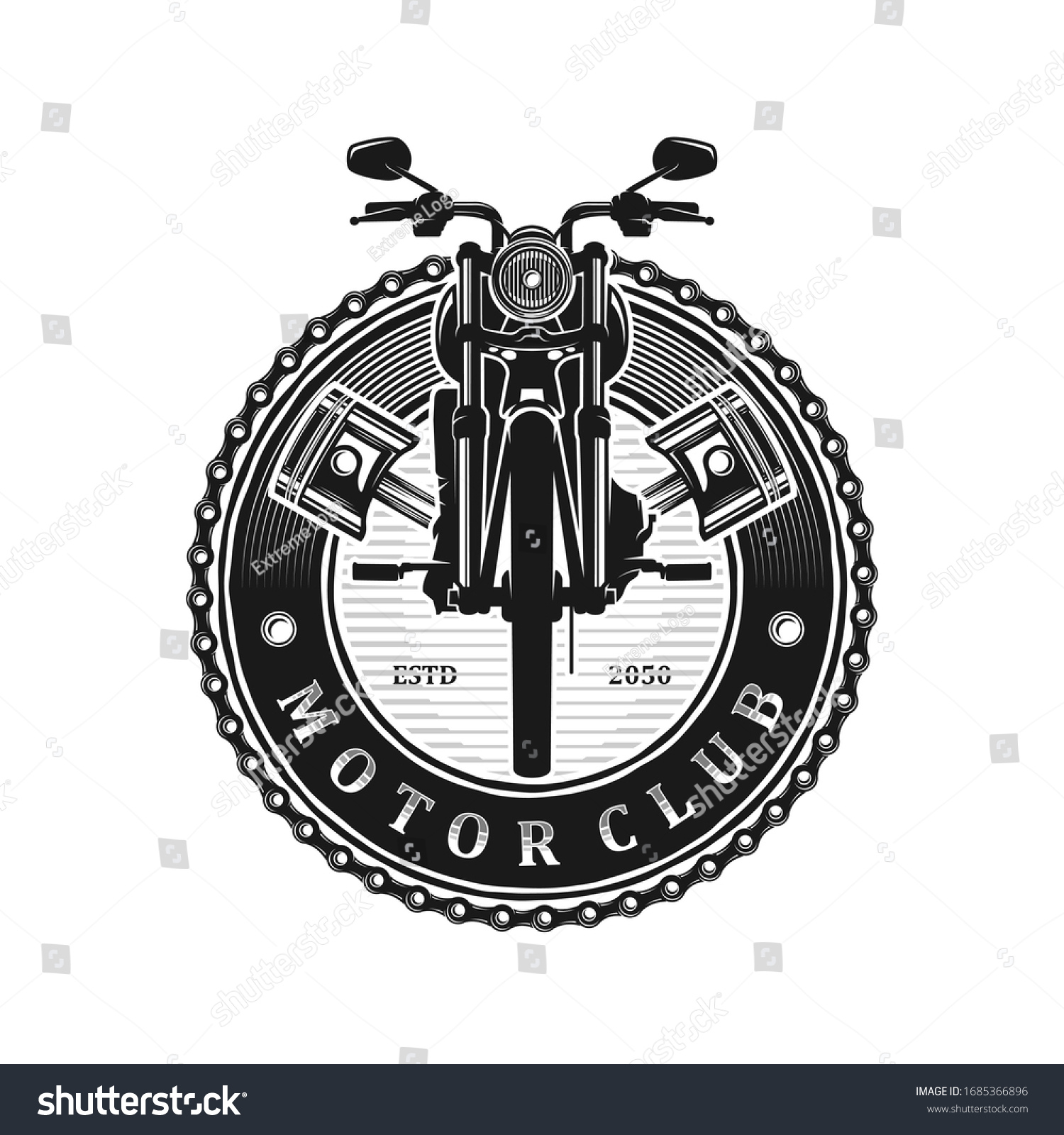 Classic Motor Club Logo Vintage Emblem Stock Vector (Royalty Free ...