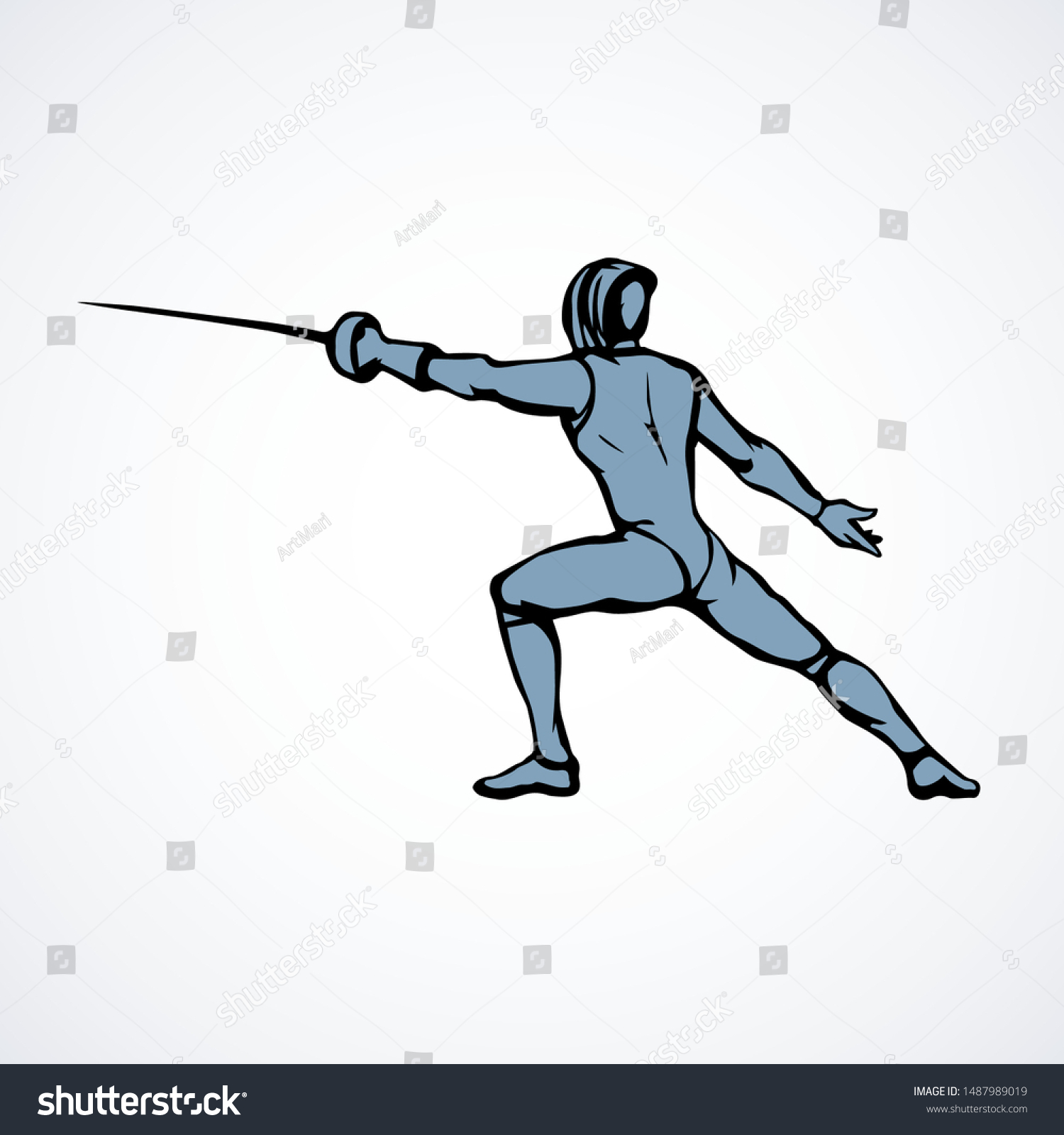 Classic Old Swordplay Antique Armor Male Stock Vector (Royalty Free ...