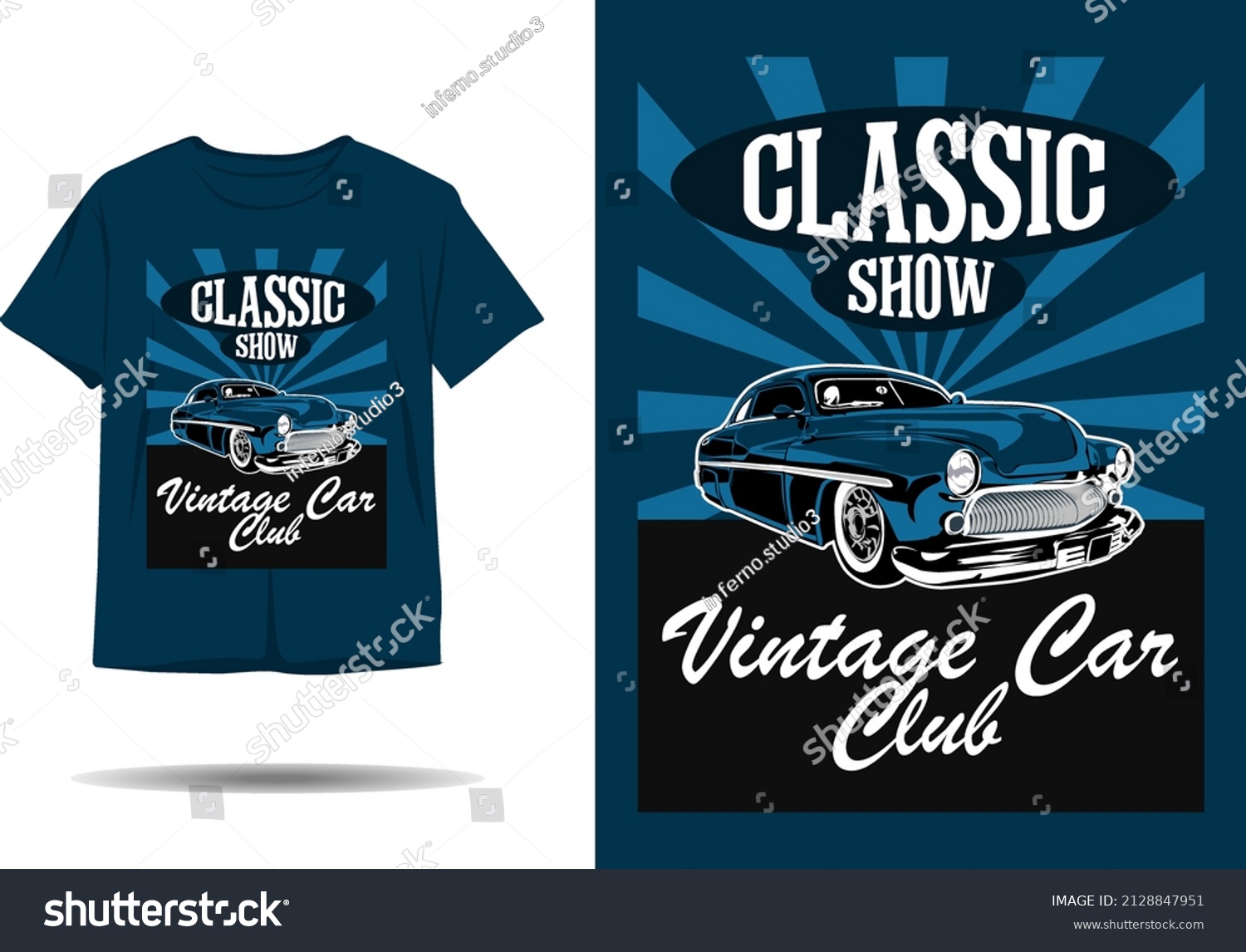 SVG of Classic show vintage car club illustration t shirt design svg