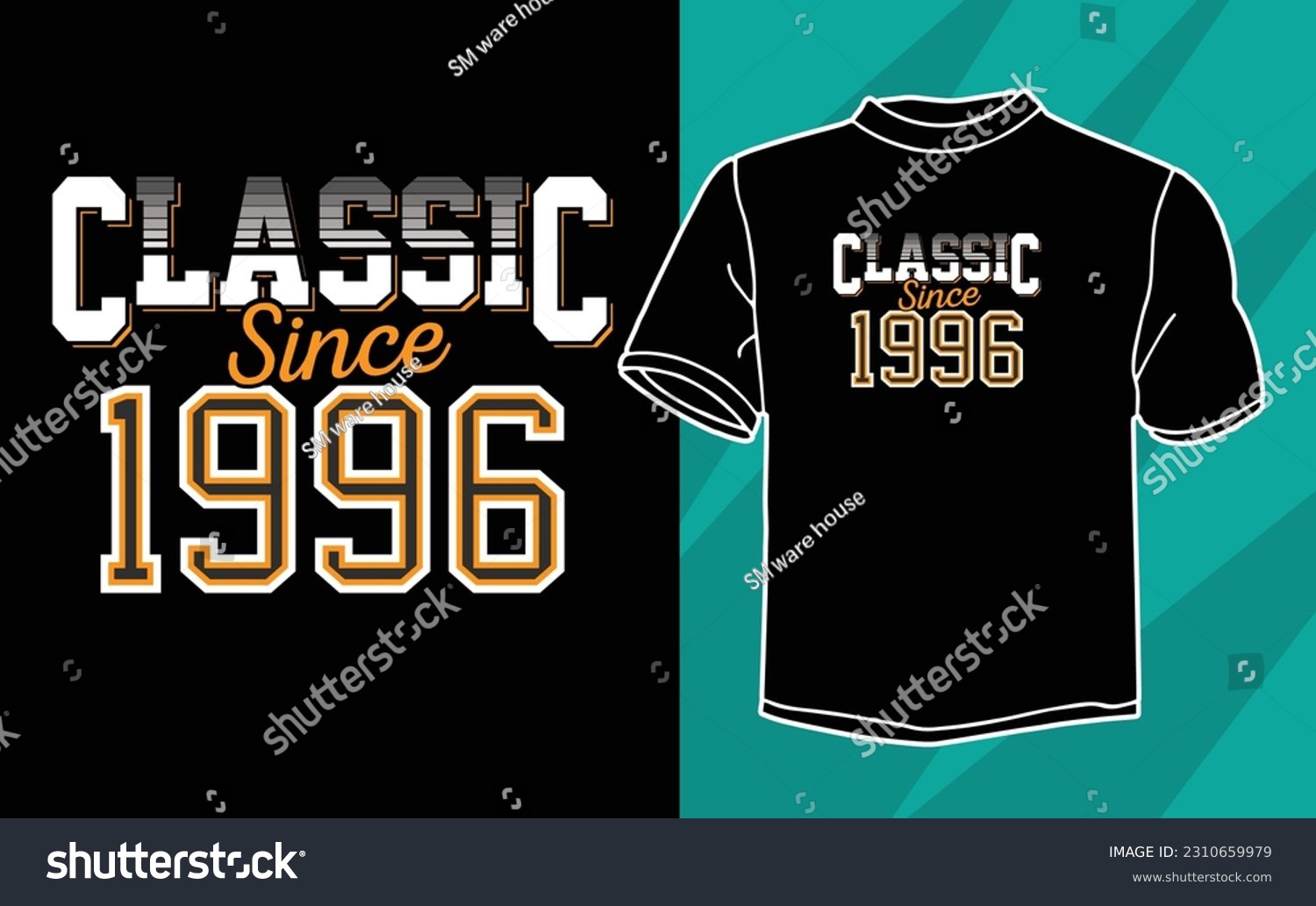 SVG of classic since birthday t shirt design svg