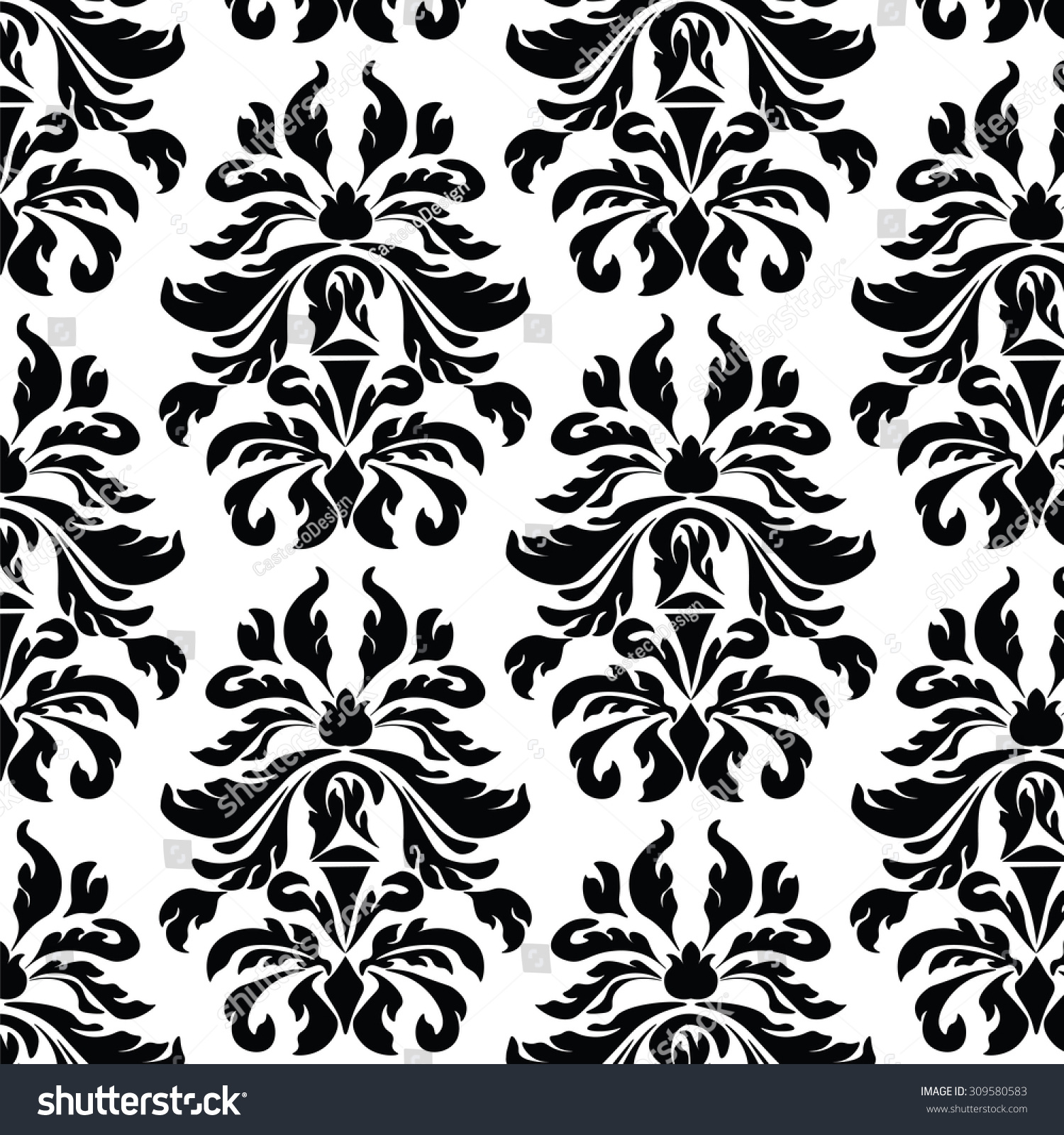 Classic Style Acanthus Ornament Pattern Vector Stock Vector 309580583 ...