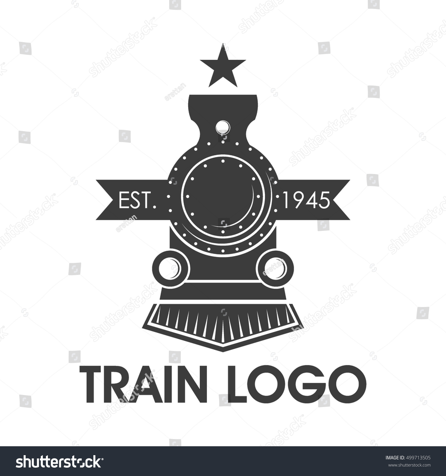 Classic Train Logo Locomotive Logo Stock Vector (Royalty Free) 499713505