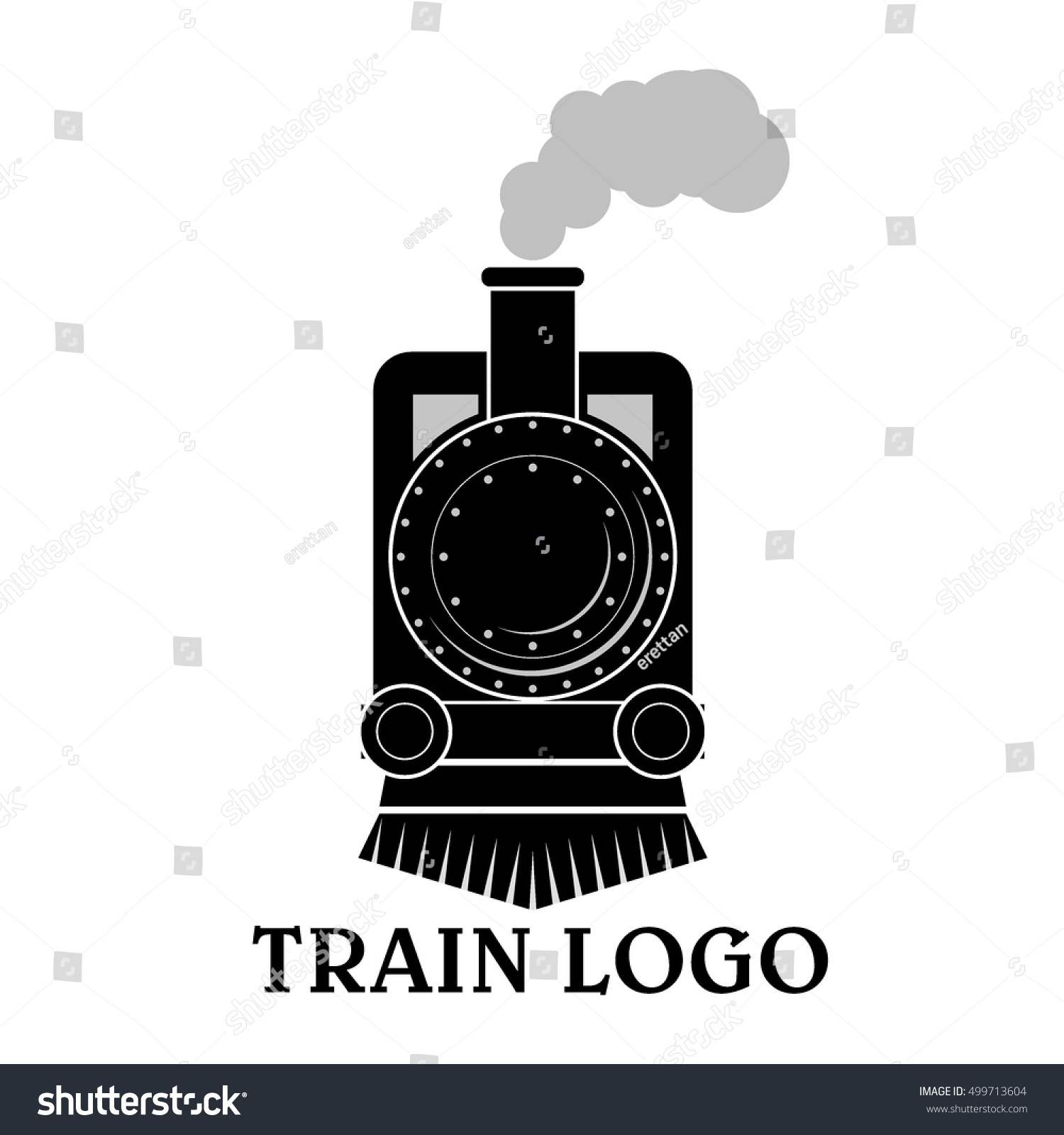 Classic Train Logo Locomotive Logo Stock Vector (Royalty Free) 499713604