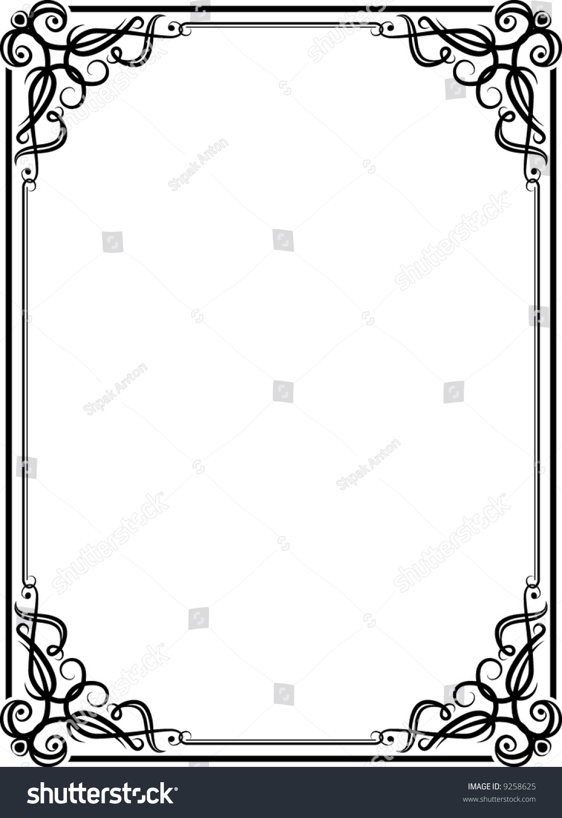 Classical Vector Frame - 9258625 : Shutterstock