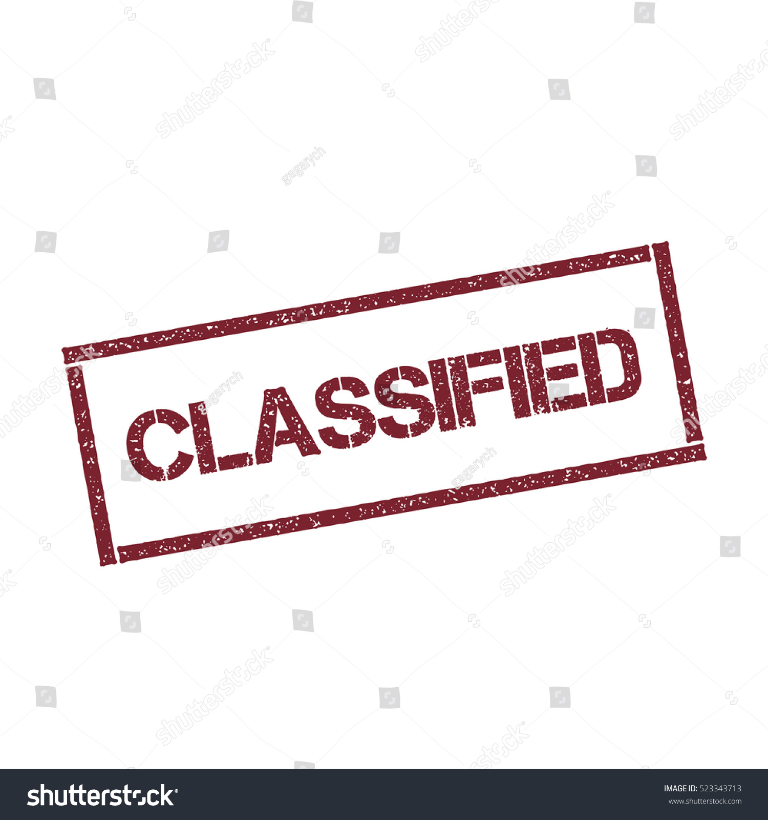 Classified Rectangular Stamp Texturised Red Stamp Stock Vector ...