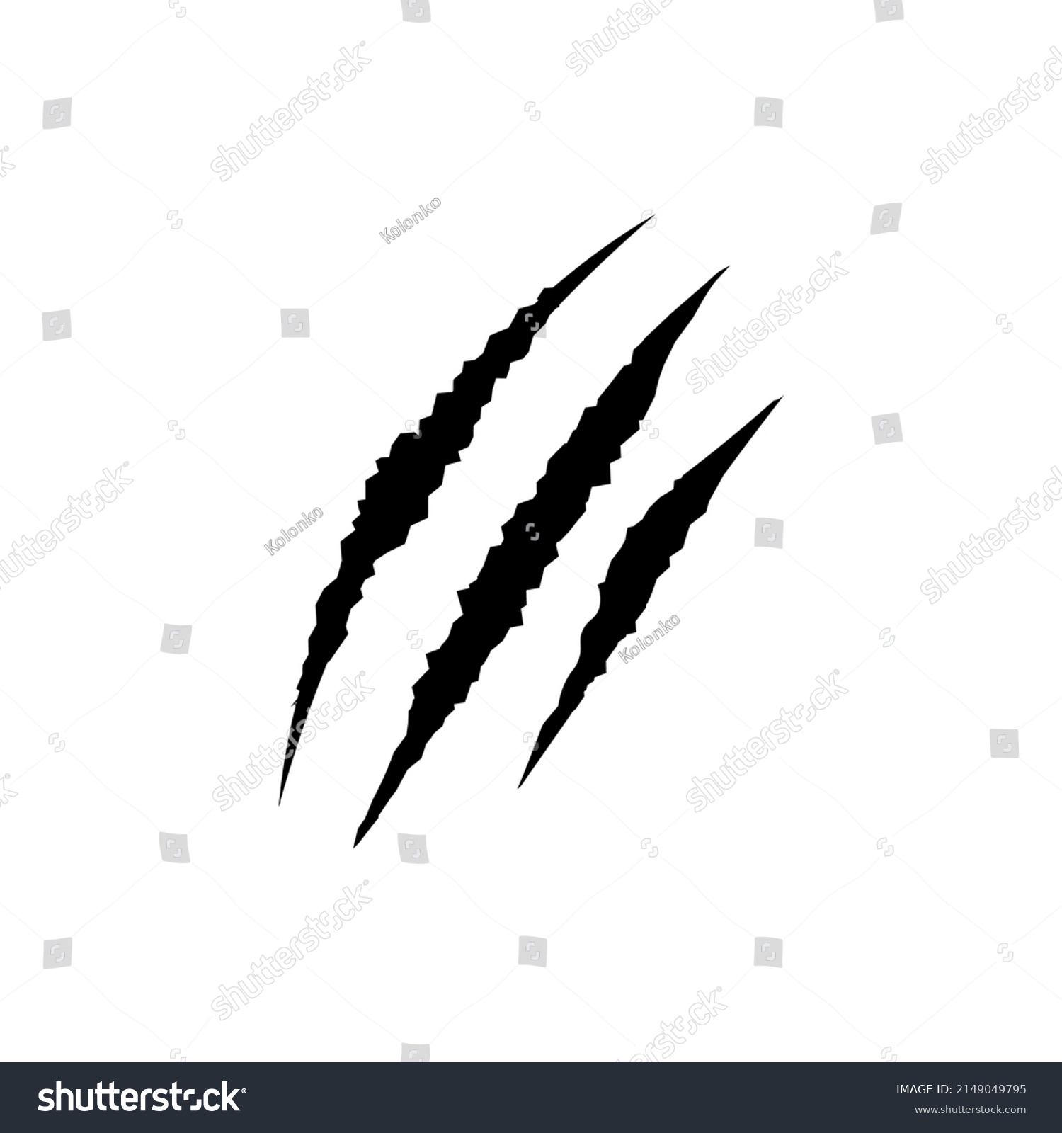 Claws Scratches Tiger Lion Mark Vector Stock Vector (Royalty Free ...