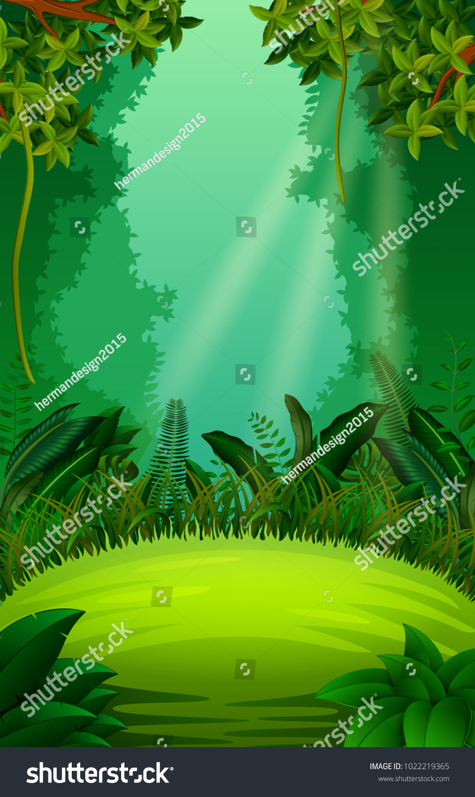 Clean Green Forest Stock Vector (Royalty Free) 1022219365 | Shutterstock