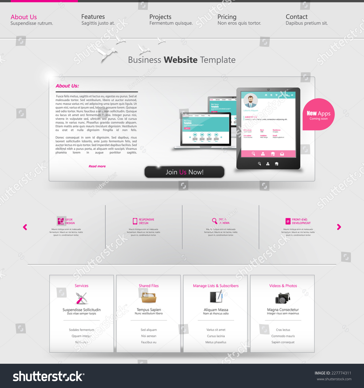 website mockup template