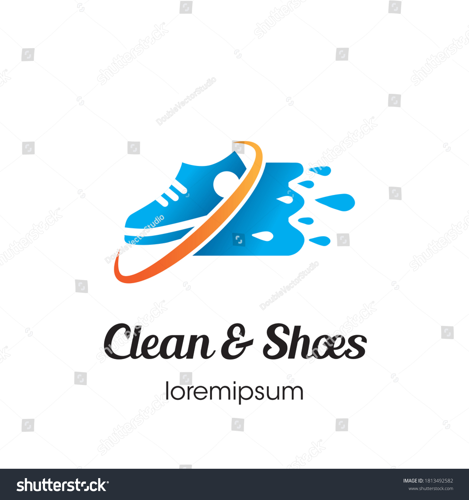 Clean Shoes Logo Symbol Template Design Stock Vector (Royalty Free ...