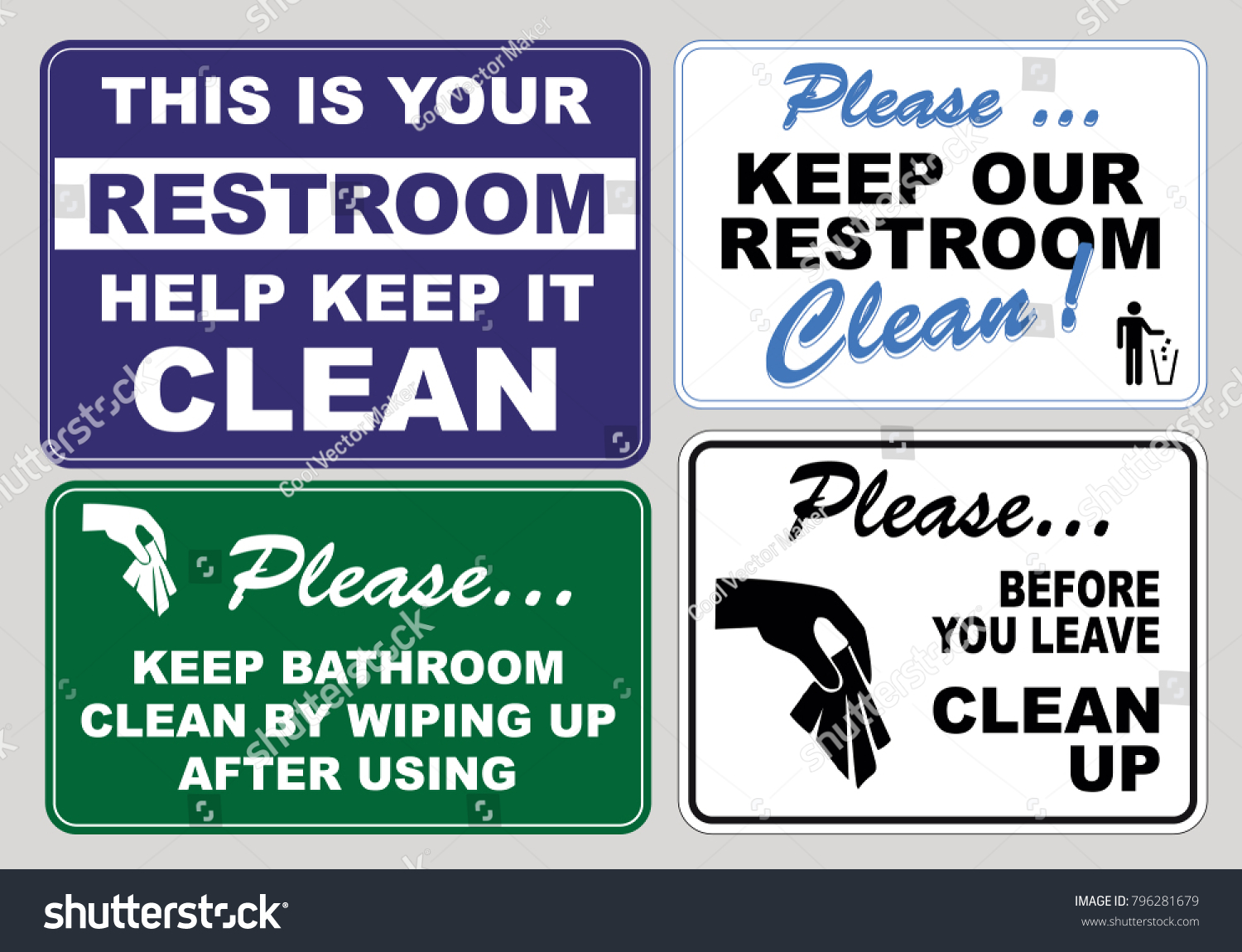 2,352 Signs on keeping the bathroom clean Images, Stock Photos ...