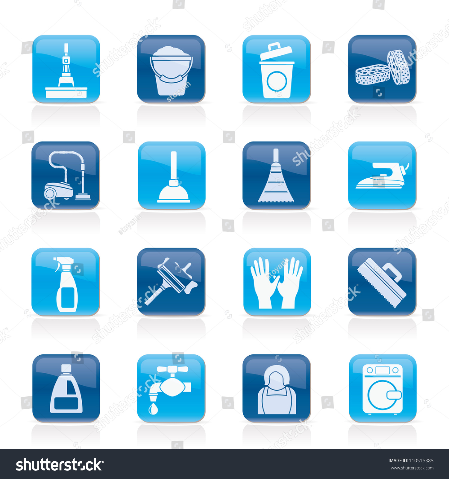 Cleaning And Hygiene Icons - Vector Icon Set - 110515388 : Shutterstock