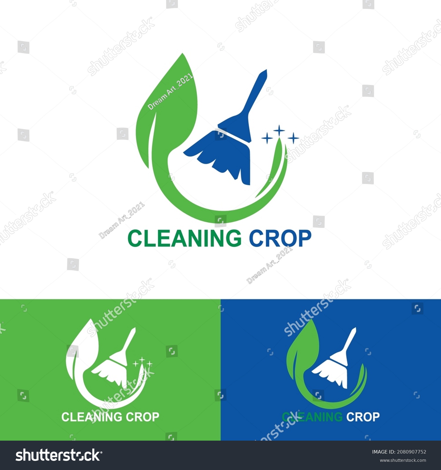 Cleaning Crop Logocleaning Logo Template Stock Vector (Royalty Free ...