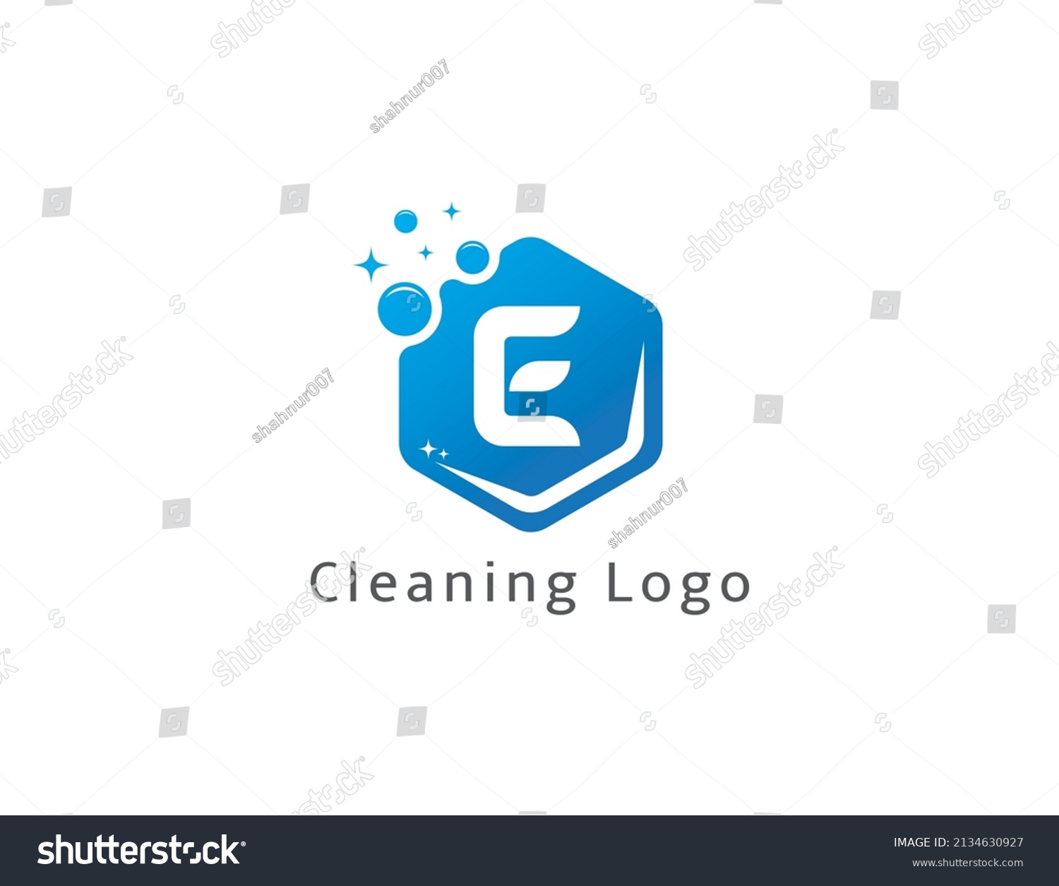 Cleaning Logo Icon Symbol Design Letter Stock Vector (Royalty Free ...