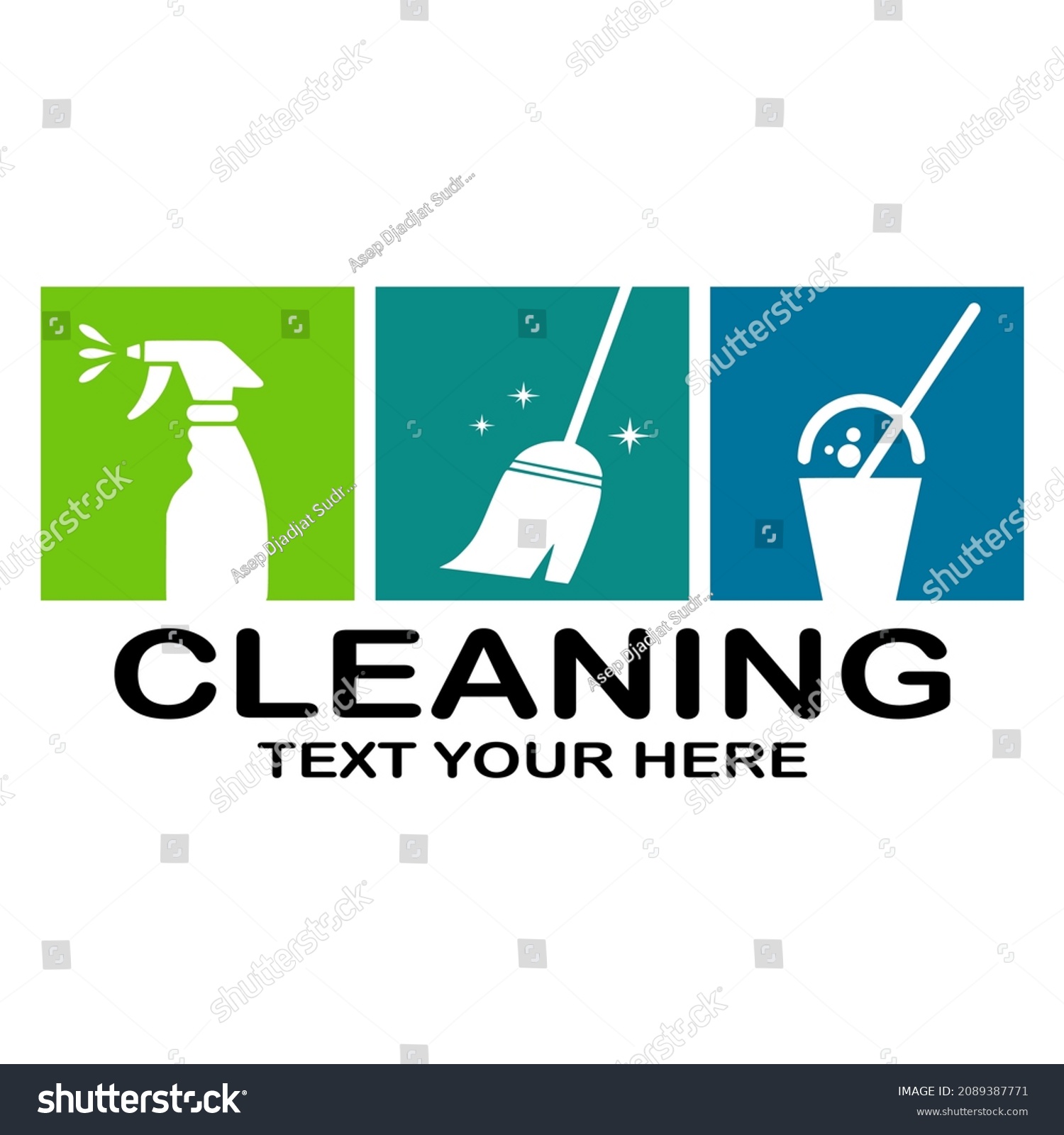 Cleaning Logo Vector Template Illustrationthis Logo Stock Vector ...