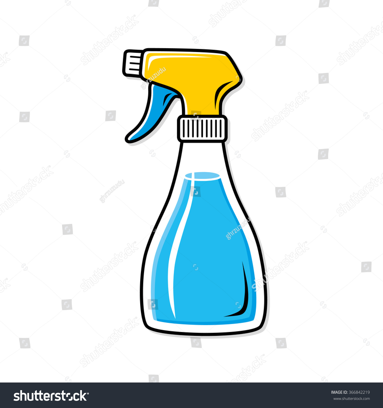 Cleaning Spray Bottle. Stock Vector Illustration 366842219 : Shutterstock