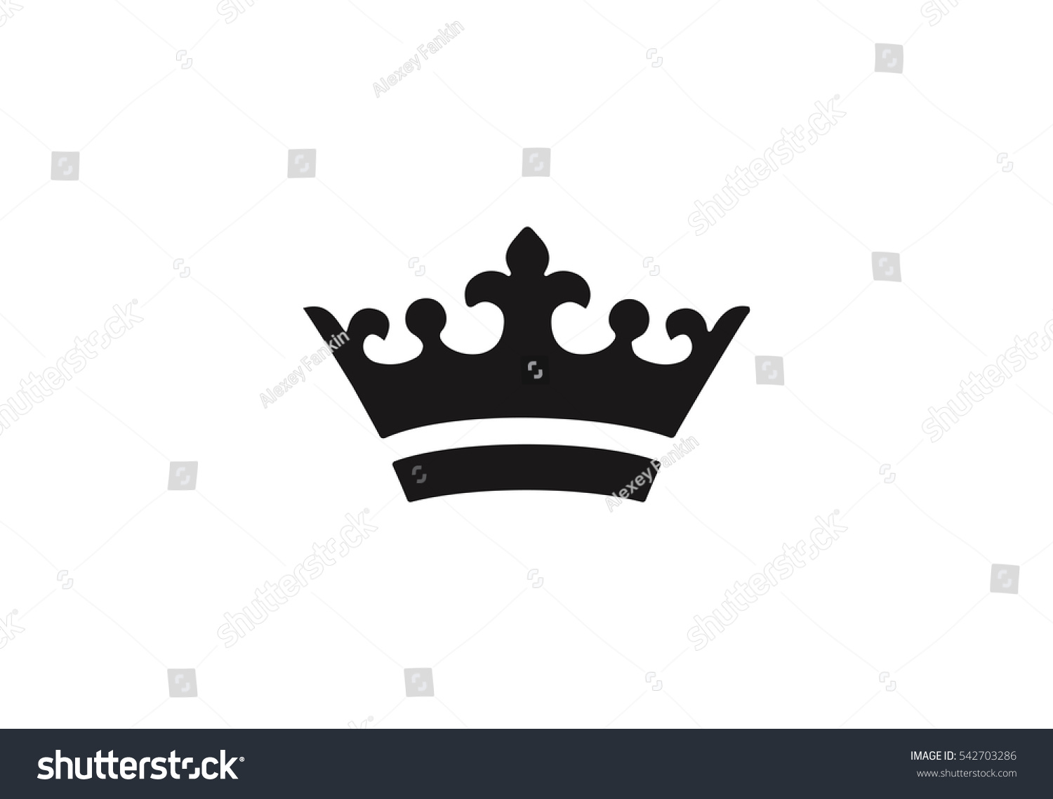 Clear Black Crown Vector Symbol Crown Stock Vector (Royalty Free ...