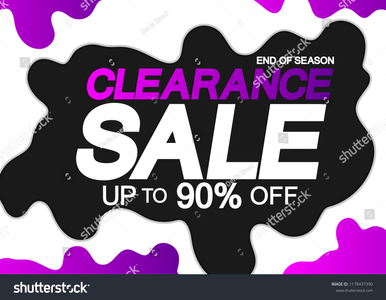Clearance Sale Poster Design Template 90 Stock Vector Royalty Free
