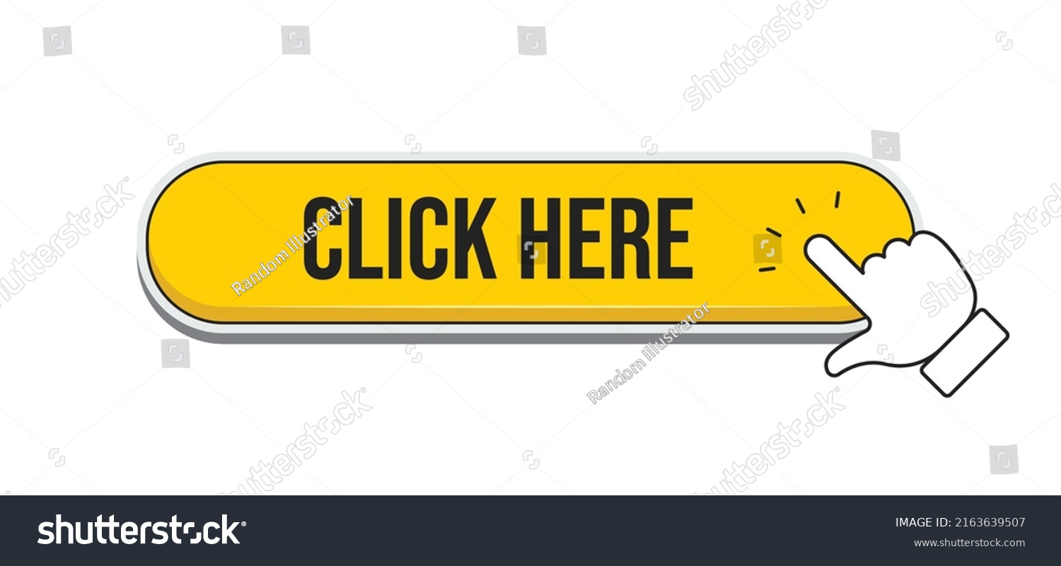 Click Button Hand Clicking Icon Simple Stock Vector (Royalty Free ...