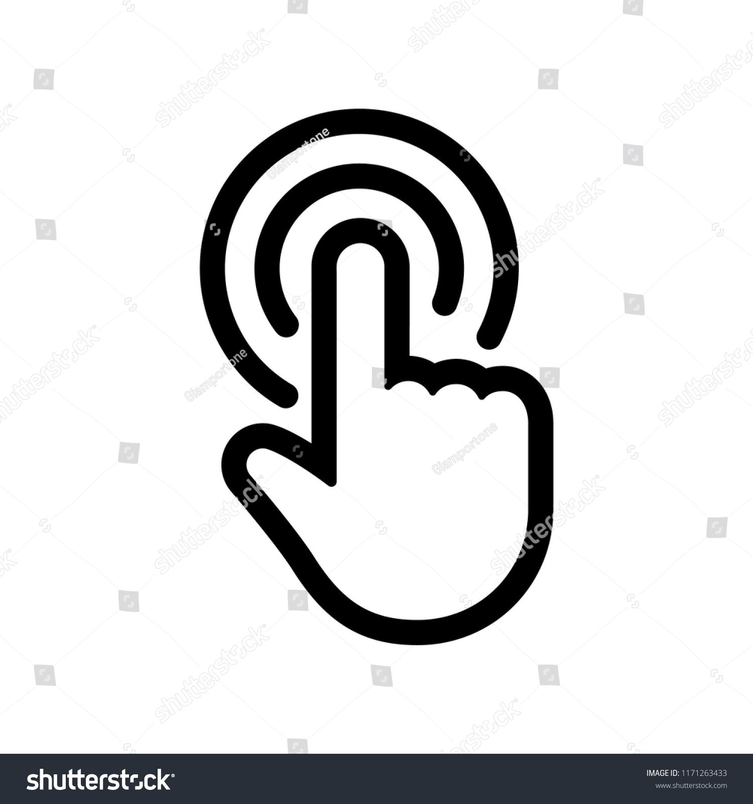 指のボタンをクリック のベクター画像素材 ロイヤリティフリー